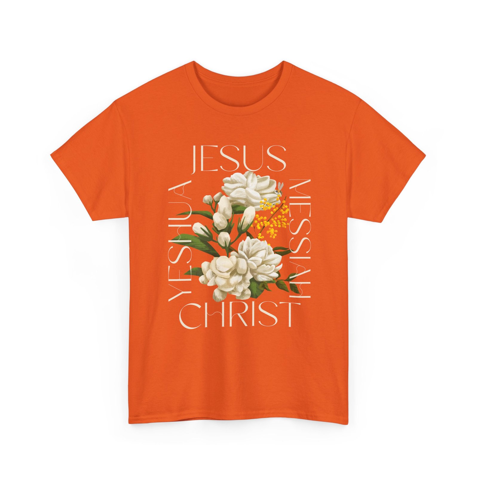 floral jesus christ tee, spiritual t shirt, inspirational unisex cotton shirt, gift for believers, christian apparel