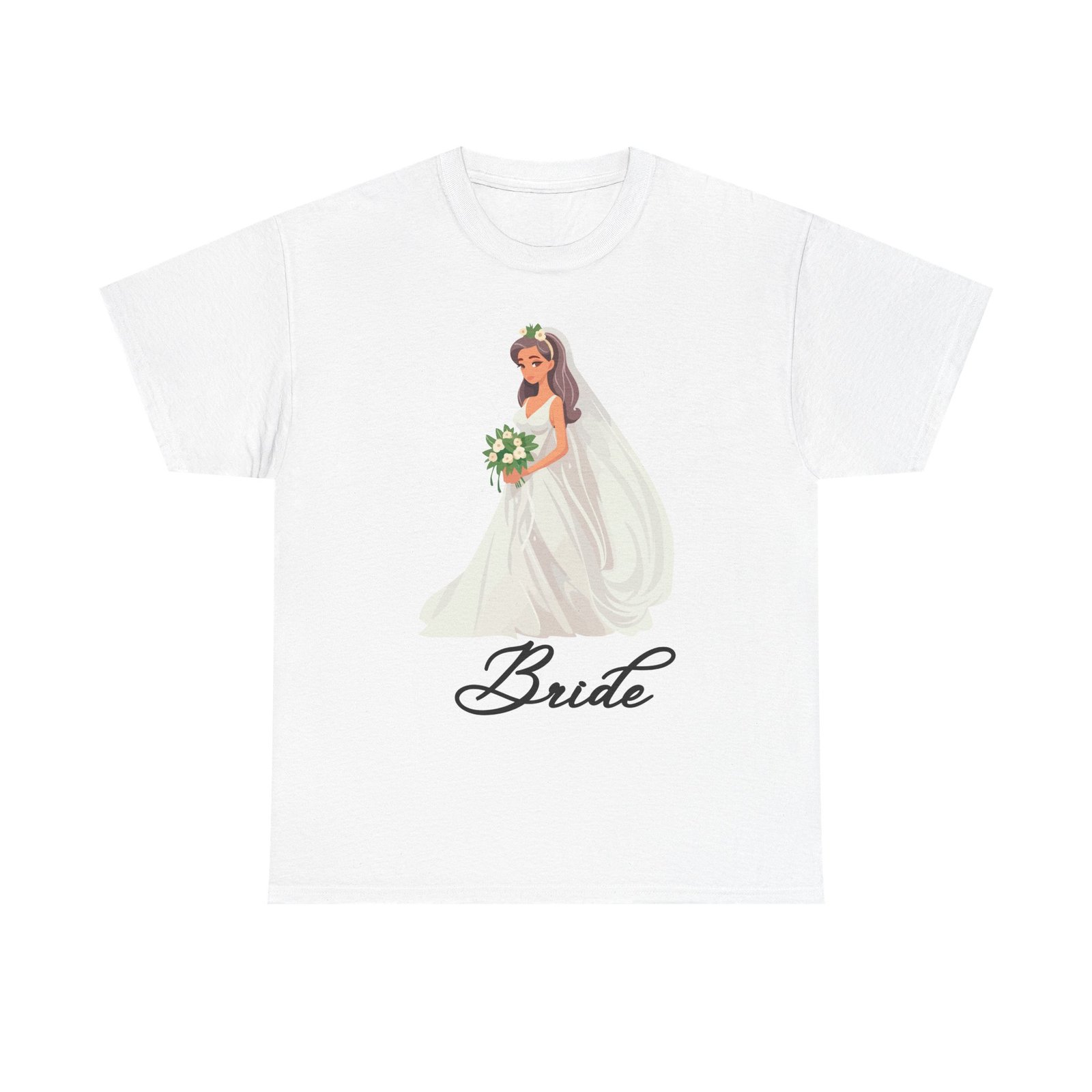 bride sketch unisex heavy cotton tee perfect for weddings, bridal showers, bachelorette parties, engagements, and gifts