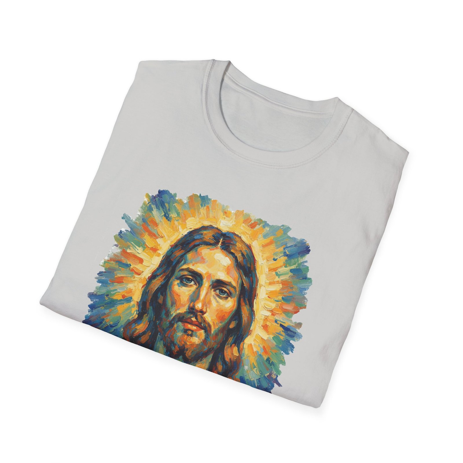 jesus christ graphic tee, unisex softstyle t shirt, faith apparel, inspirational gift, religious top