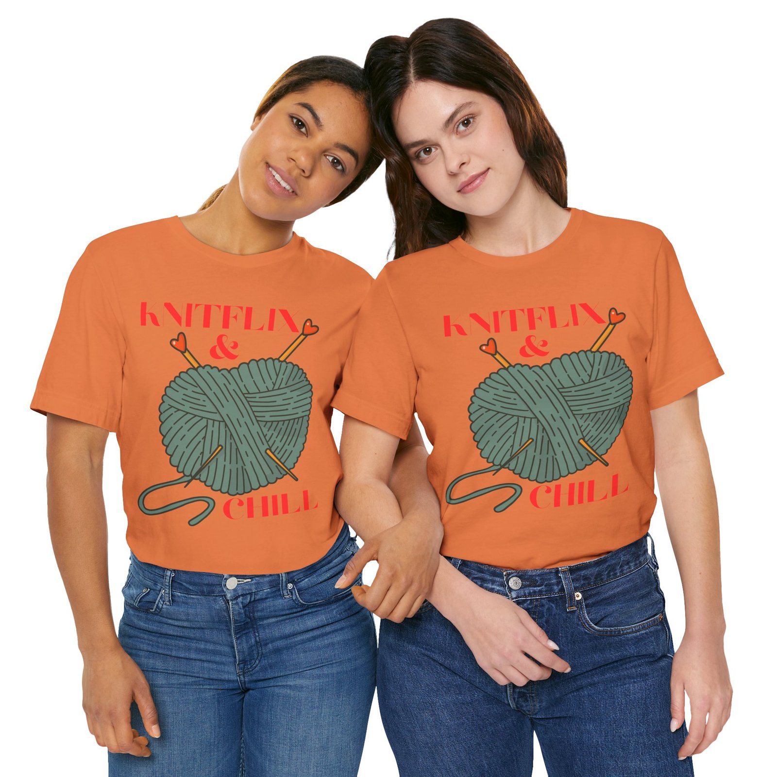 Knitflix & Chill Tee for Craft Lovers - Image 30