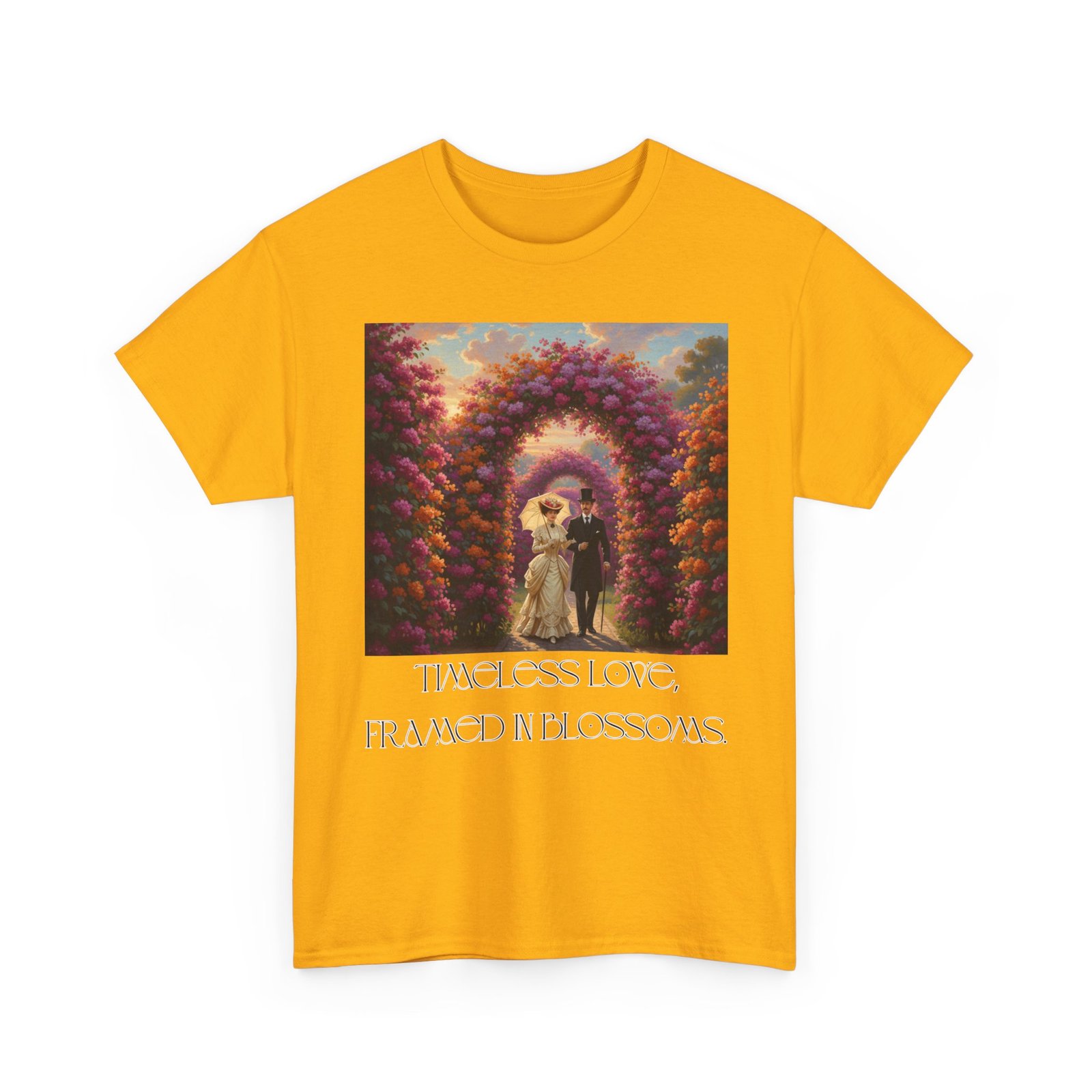 whimsical unisex heavy cotton tee, bohemian vintage shirt, relaxed fit graphic tee, spring flower t shirt, casual everyday wear