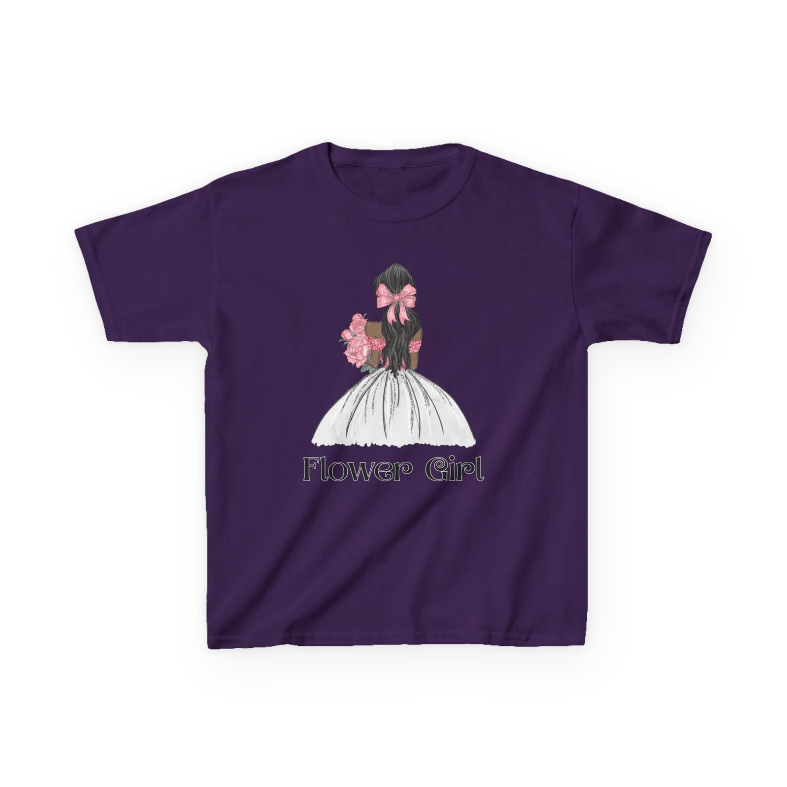 flower girl kids tee, cute floral t shirt for flower girls, wedding apparel, toddler gift, birthday outfit, spring fling top