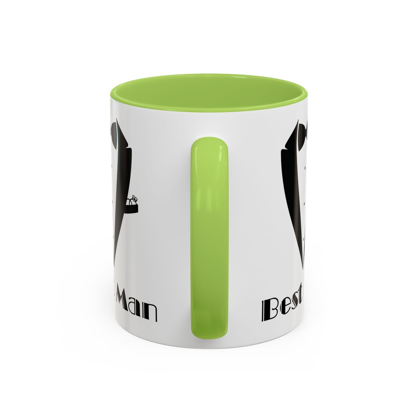 best man accent coffee mug 11/15 oz, groom’s gift, wedding party favor, unique best man gift, black and white coffee cup