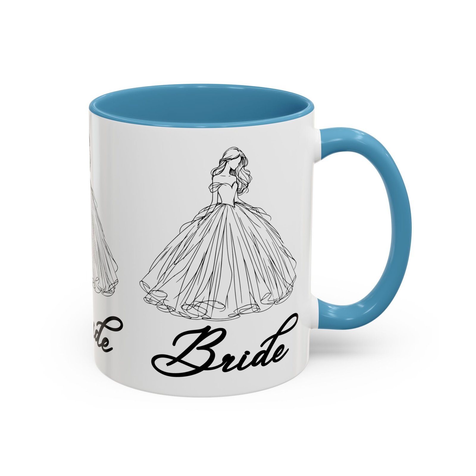 bride mug | elegant wedding dress design | bridal shower gift & keepsake