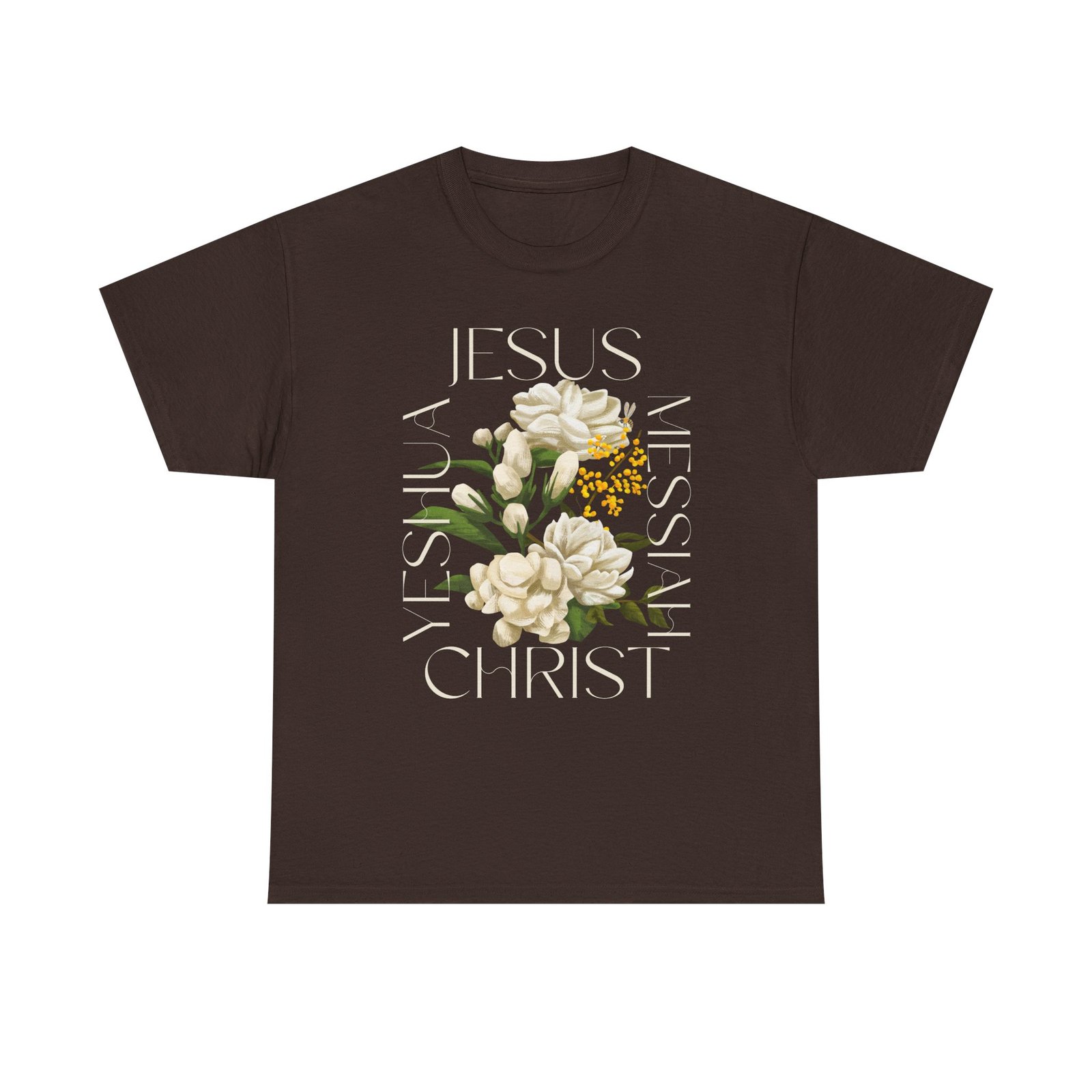 floral jesus christ tee, spiritual t shirt, inspirational unisex cotton shirt, gift for believers, christian apparel