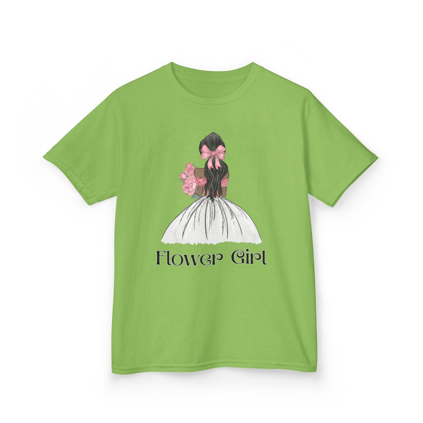 flower girl kids tee, cute floral t shirt for flower girls, wedding apparel, toddler gift, birthday outfit, spring fling top