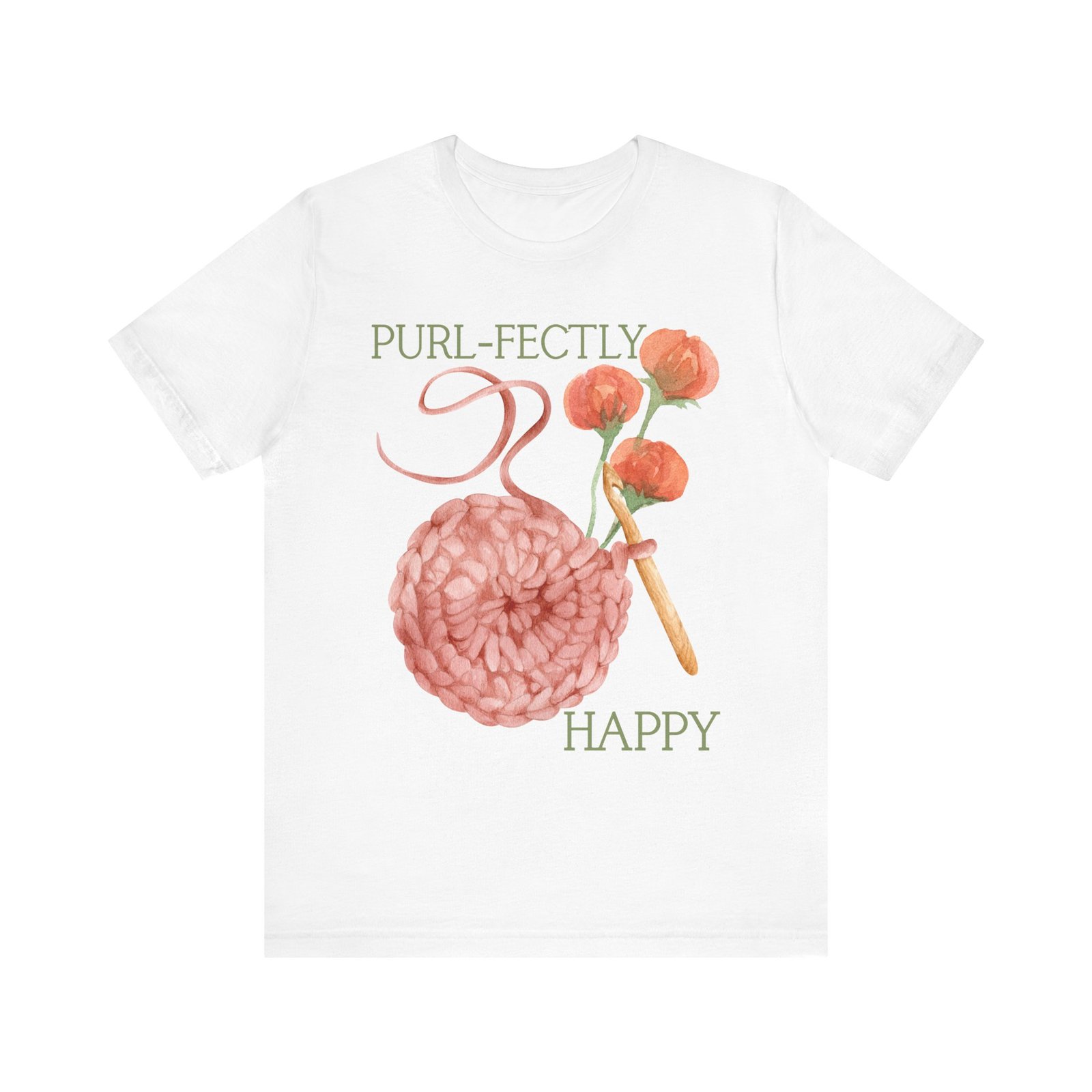 Purl-fectly Happy Crafting Joy Tee -Unisex Short Sleeve Shirt - Image 8