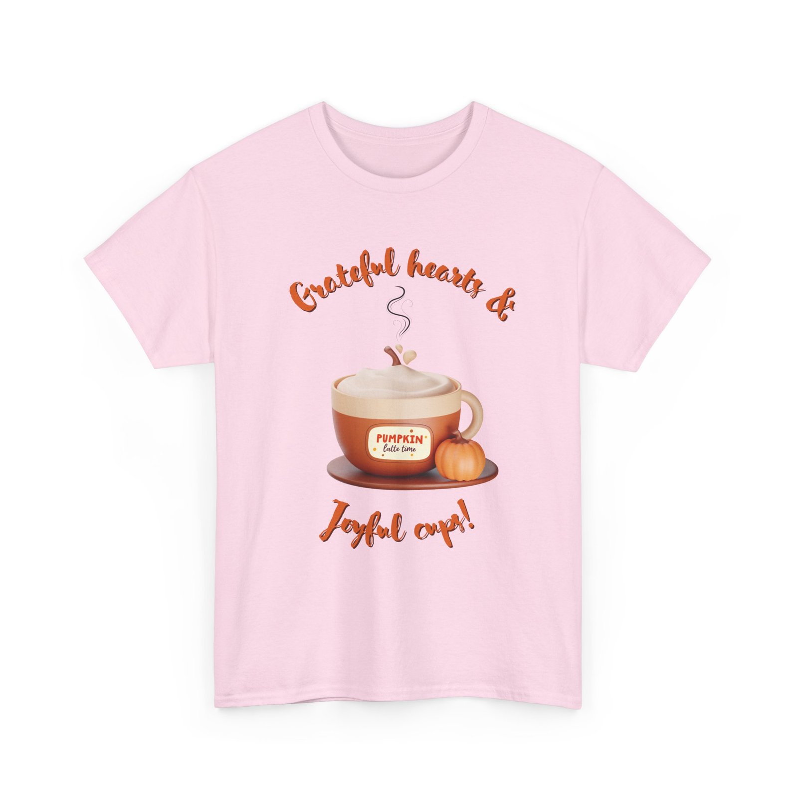 happy thanksgiving grateful hearts & joyful cups unisex tee, cozy fall t shirt, thanksgiving gift, coffee lover apparel, autumn fashion