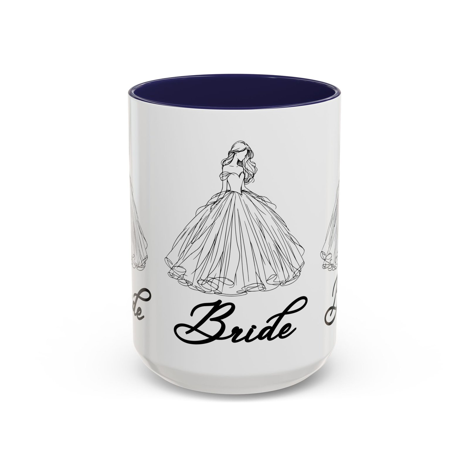 bride mug | elegant wedding dress design | bridal shower gift & keepsake