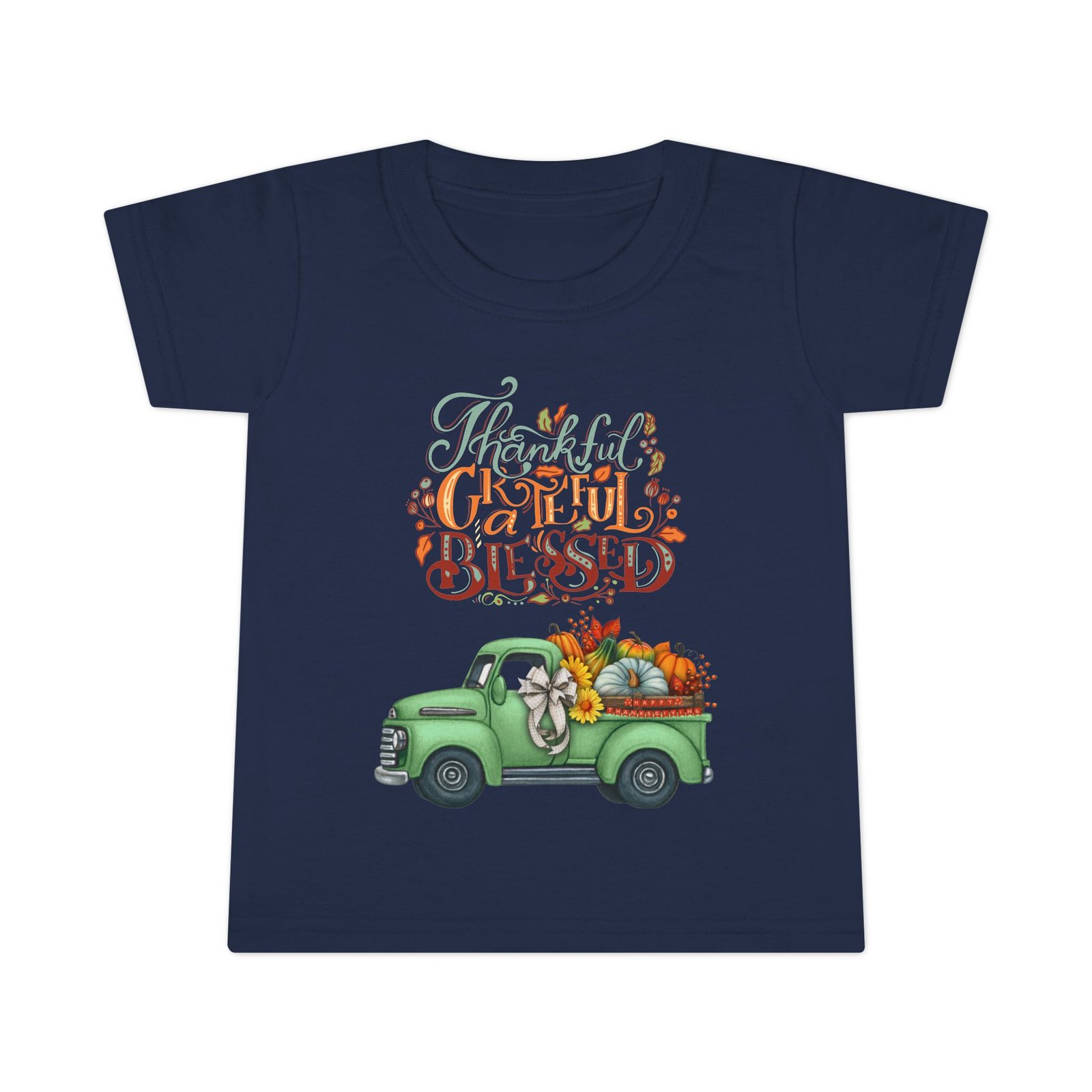 toddler t shirt "grateful & blessed" vintage truck design, fall apparel, holiday gift for kids, autumn fashion, baby shower gift
