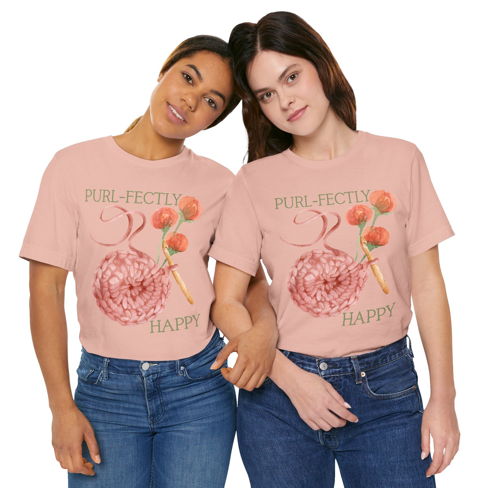 Purl-fectly Happy Crafting Joy Tee -Unisex Short Sleeve Shirt - Image 19