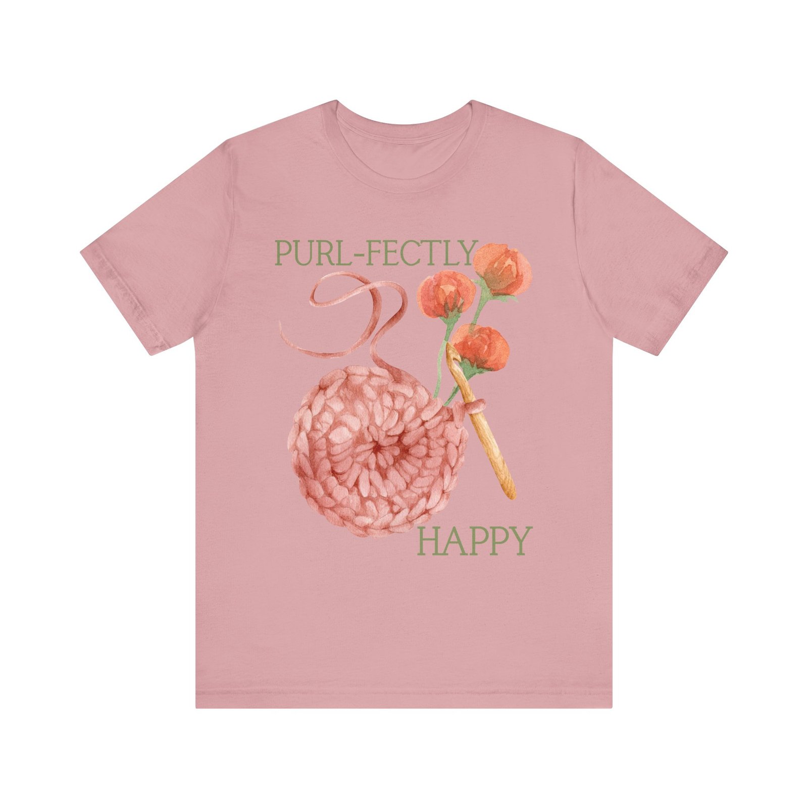 Purl-fectly Happy Crafting Joy Tee -Unisex Short Sleeve Shirt - Image 85