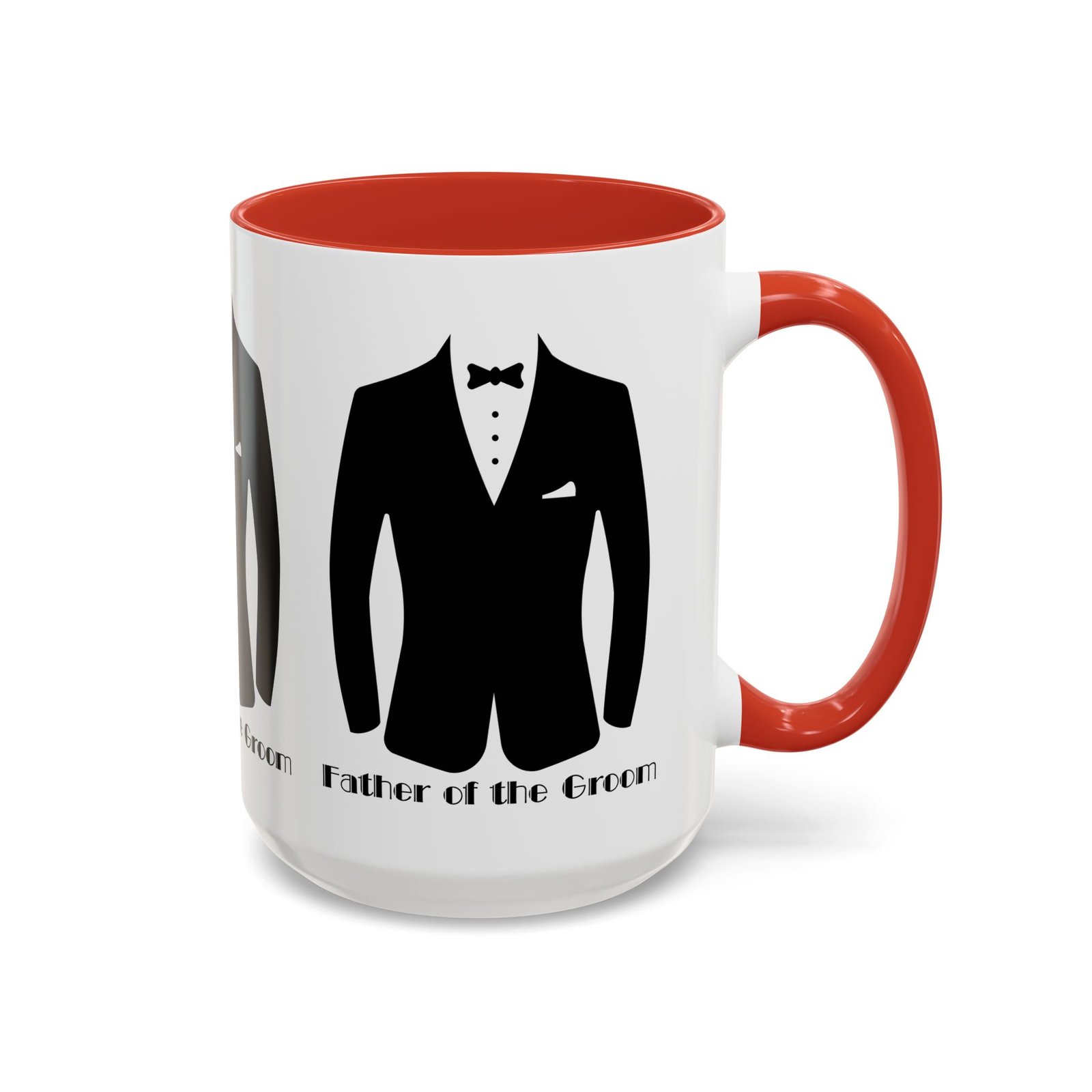 father of the groom accent coffee mug 11/15 oz perfect groomsmen gift, wedding keepsake, stylish drinkware, unique wedding favor