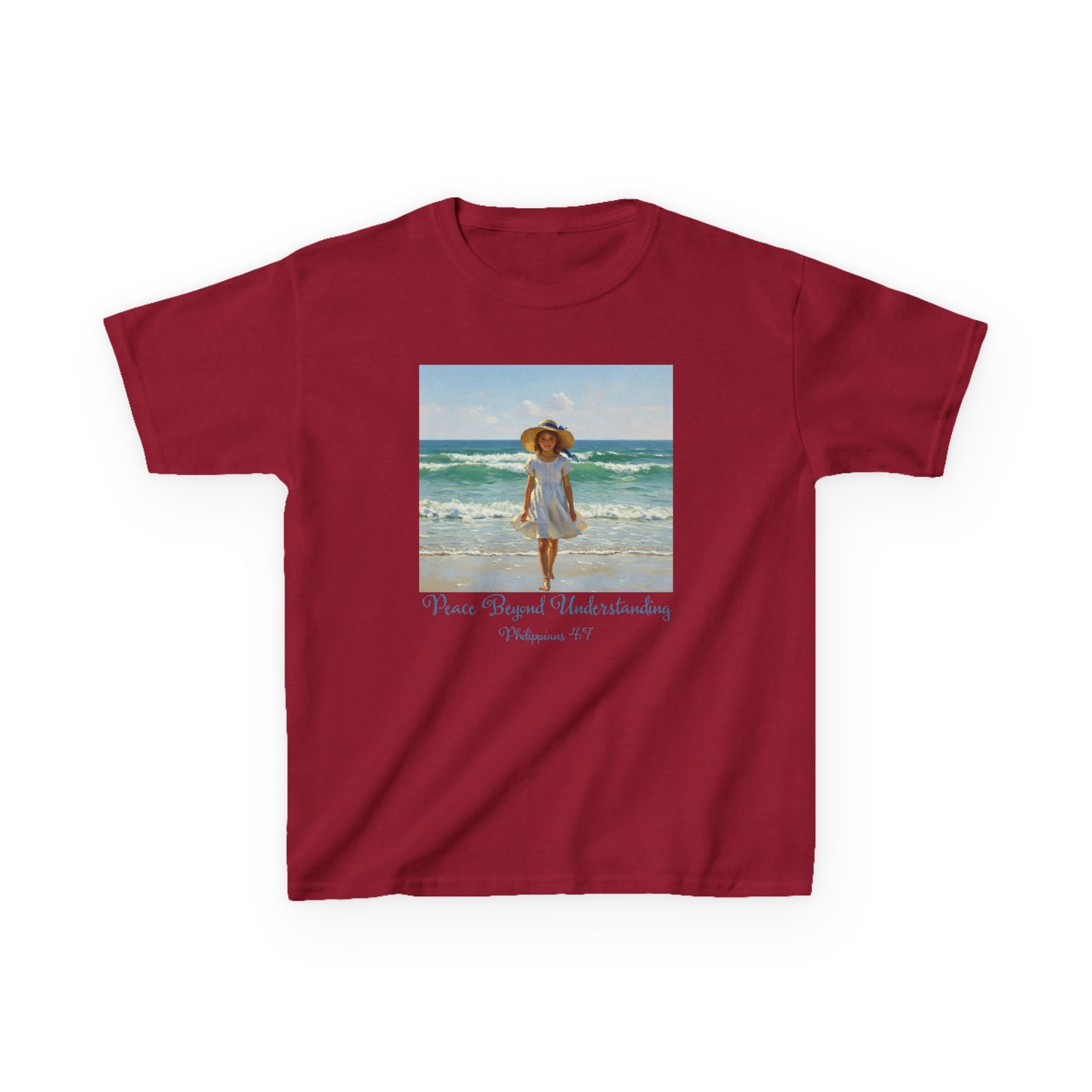whimsical girl at the beach fun kids tee, summer shirt, beach day tee, vacation outfit, cute kids clothing