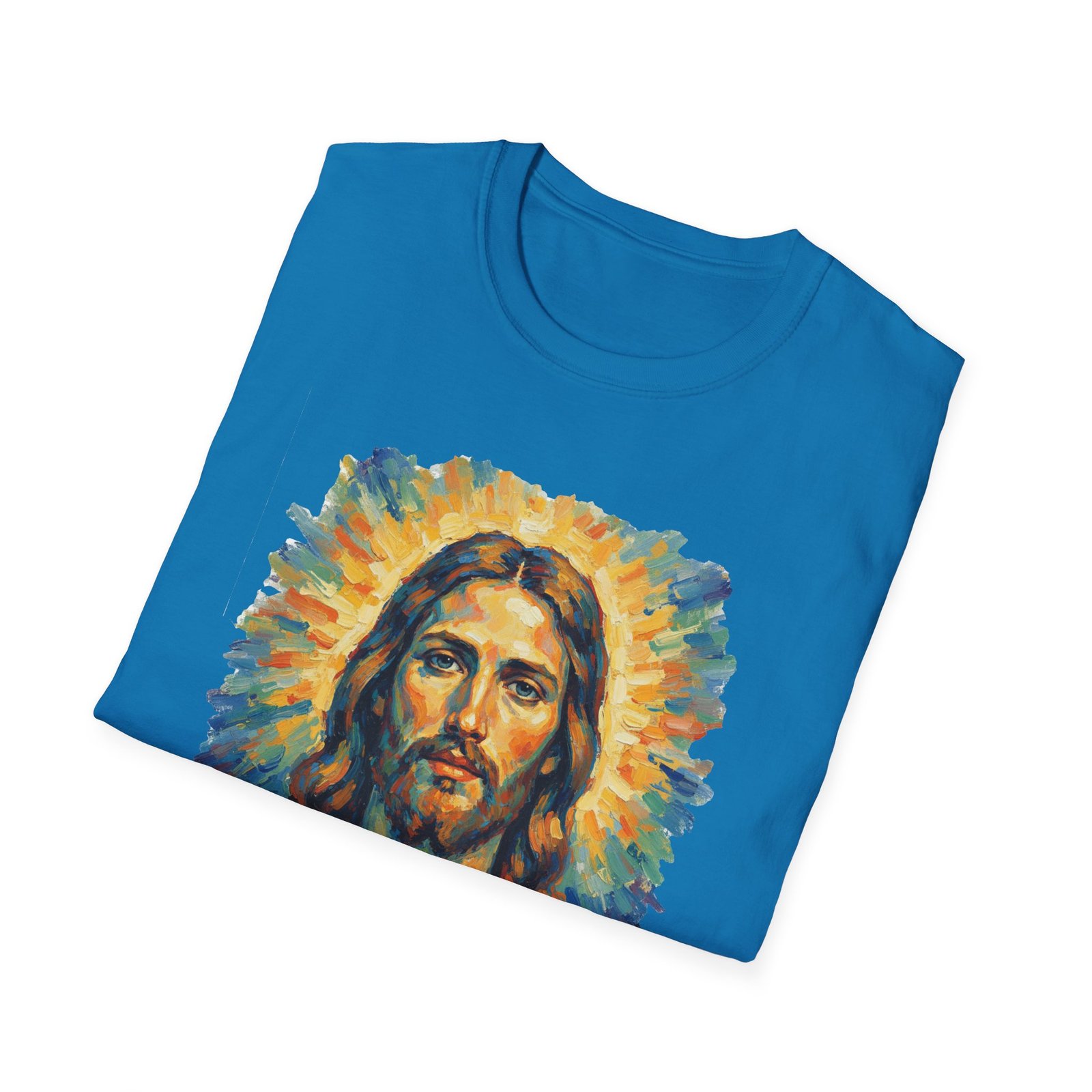 jesus christ graphic tee, unisex softstyle t shirt, faith apparel, inspirational gift, religious top