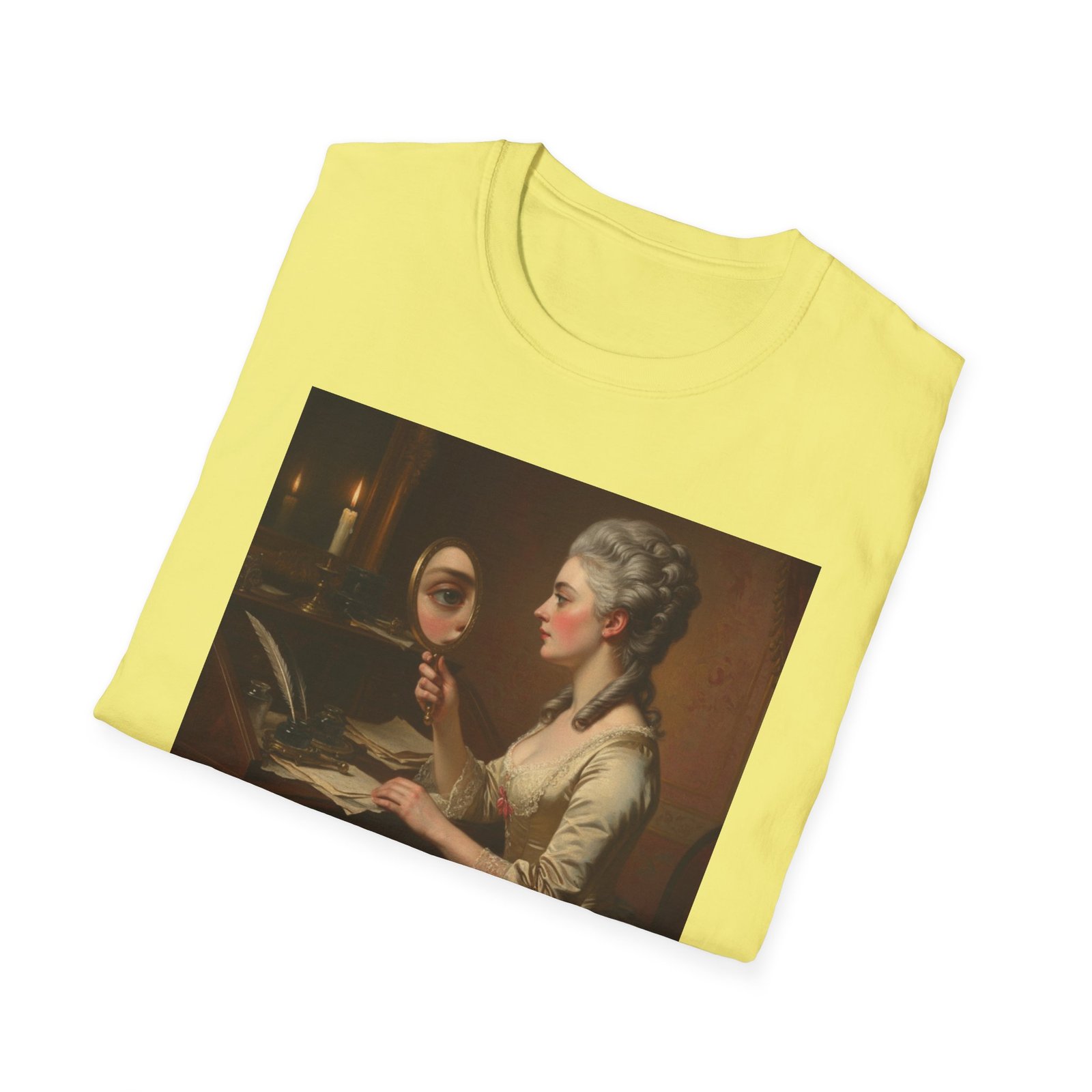 artistic vintage t shirt with 'endless reflections' design, perfect for art lovers, gifts, casual wear, museum visits, art class
