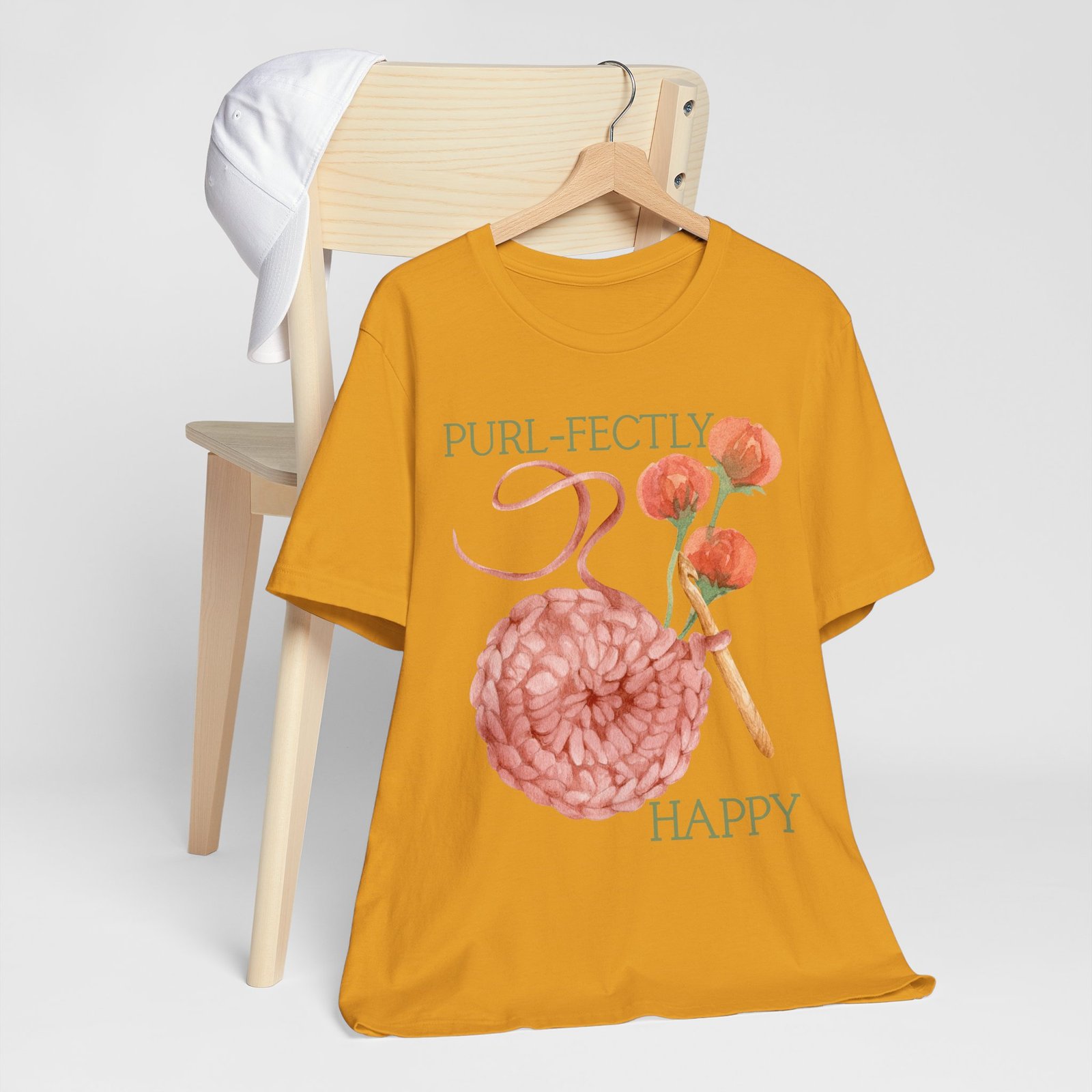 Purl-fectly Happy Crafting Joy Tee -Unisex Short Sleeve Shirt - Image 44
