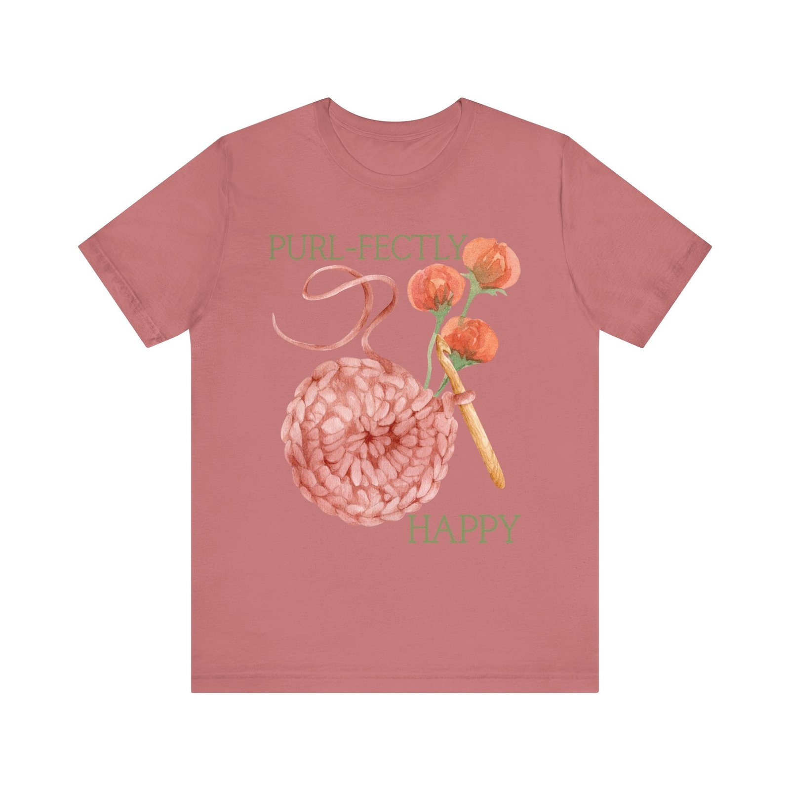 Purl-fectly Happy Crafting Joy Tee -Unisex Short Sleeve Shirt - Image 22