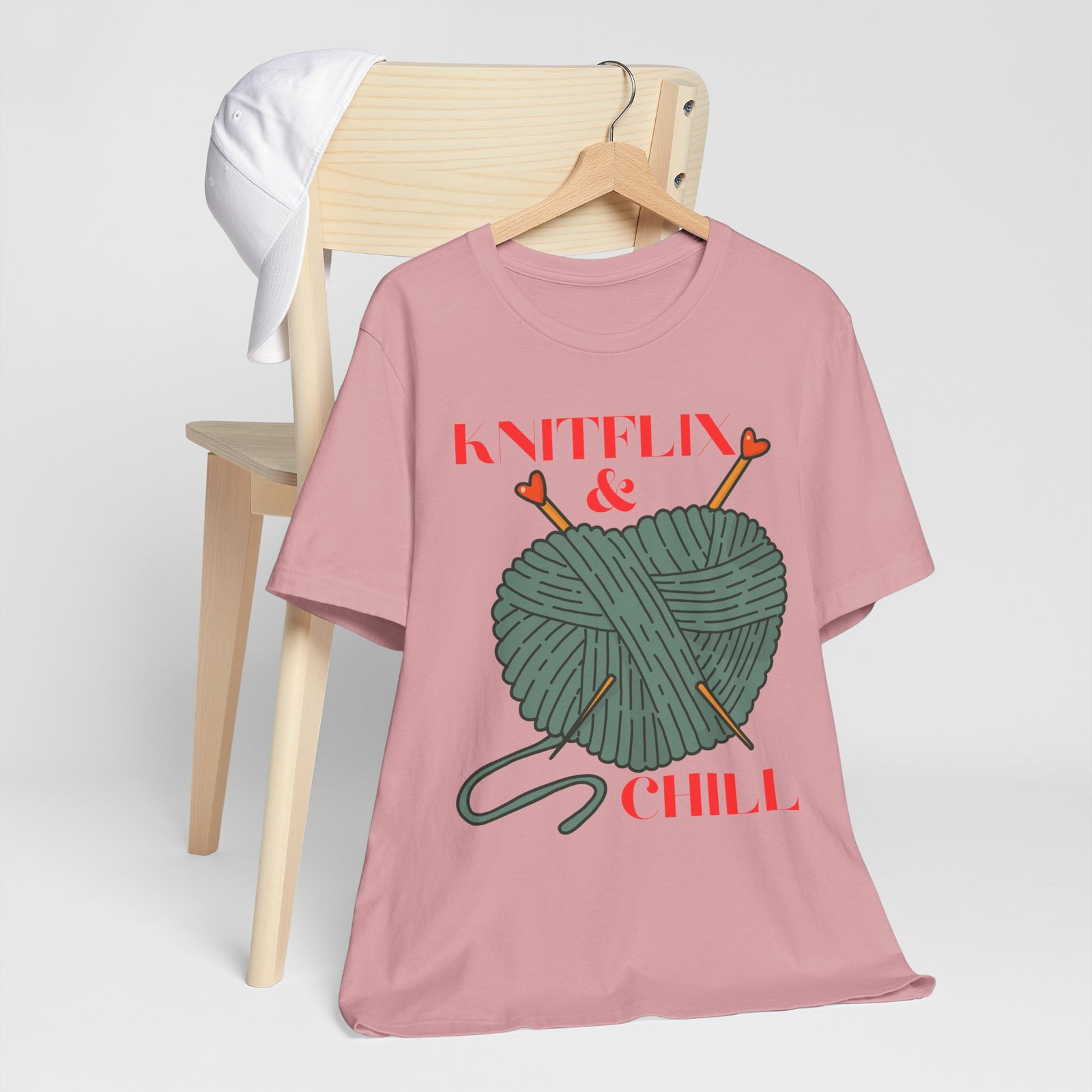 Knitflix & Chill Tee for Craft Lovers - Image 62
