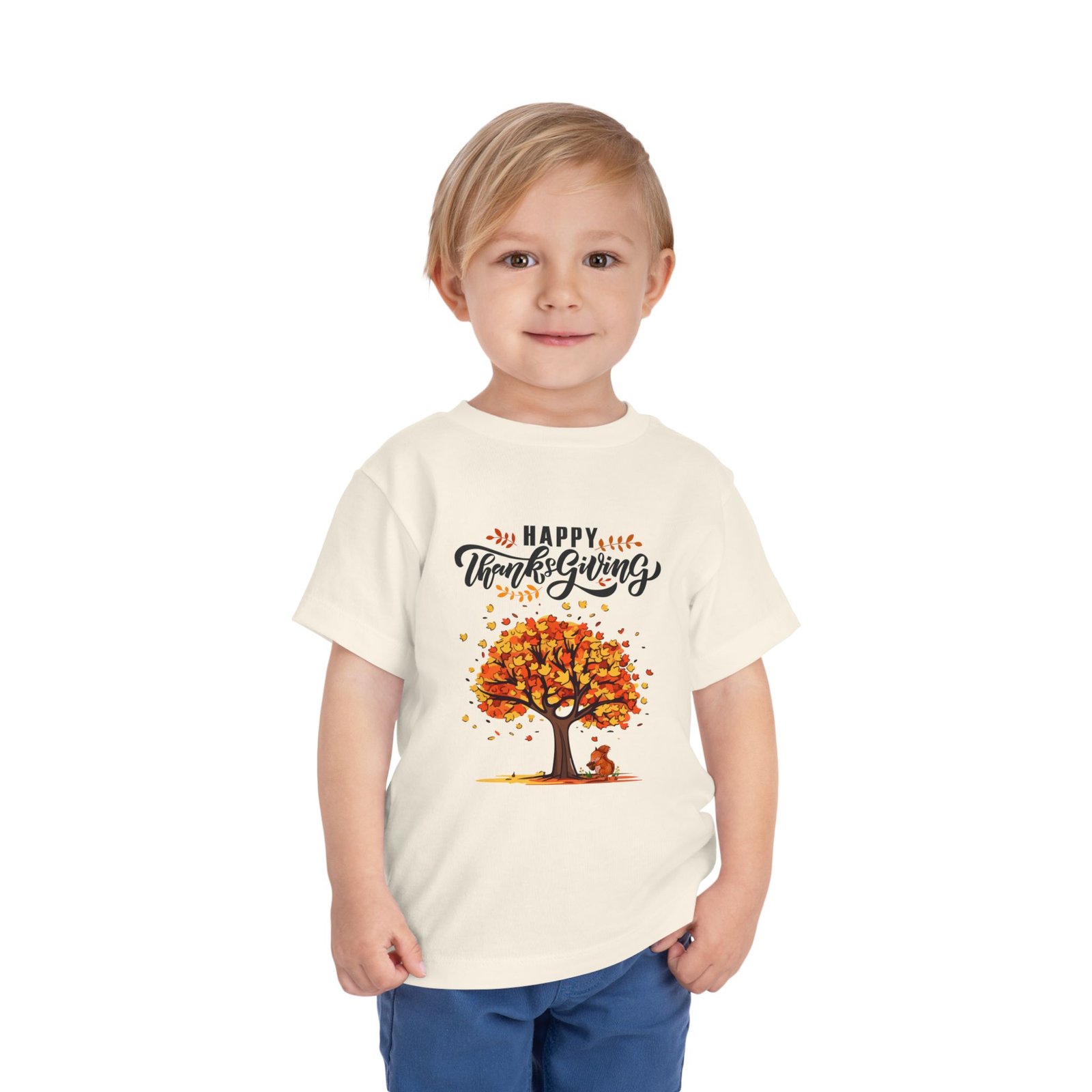 Matching C-Thanksgiving Toddler Tee, Fall Shirt for Kids, Autumn Celebration Outfit, Cute Thanksgiving Apparel, Toddler Short Sleeve Shirt - Image 8