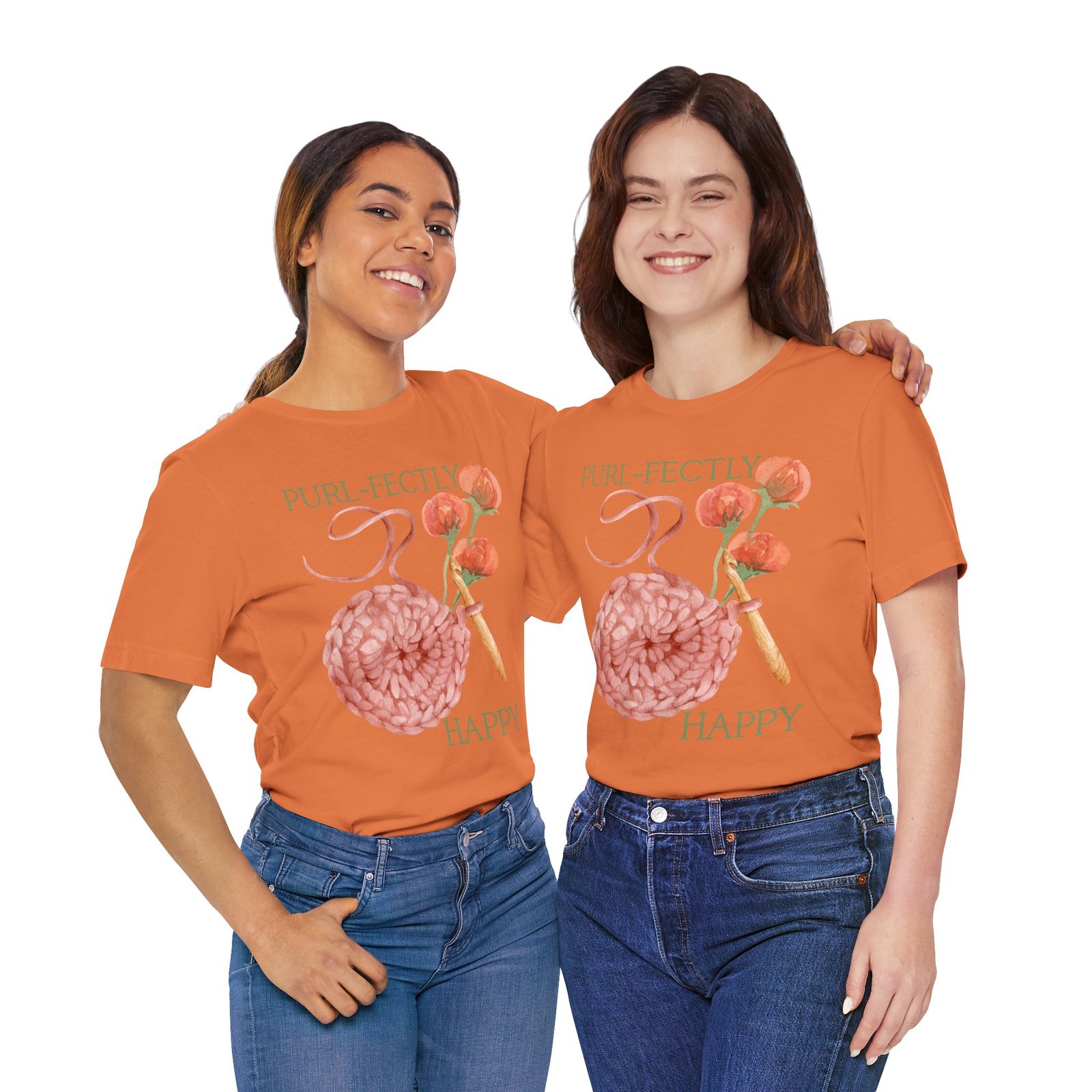 Purl-fectly Happy Crafting Joy Tee -Unisex Short Sleeve Shirt - Image 41