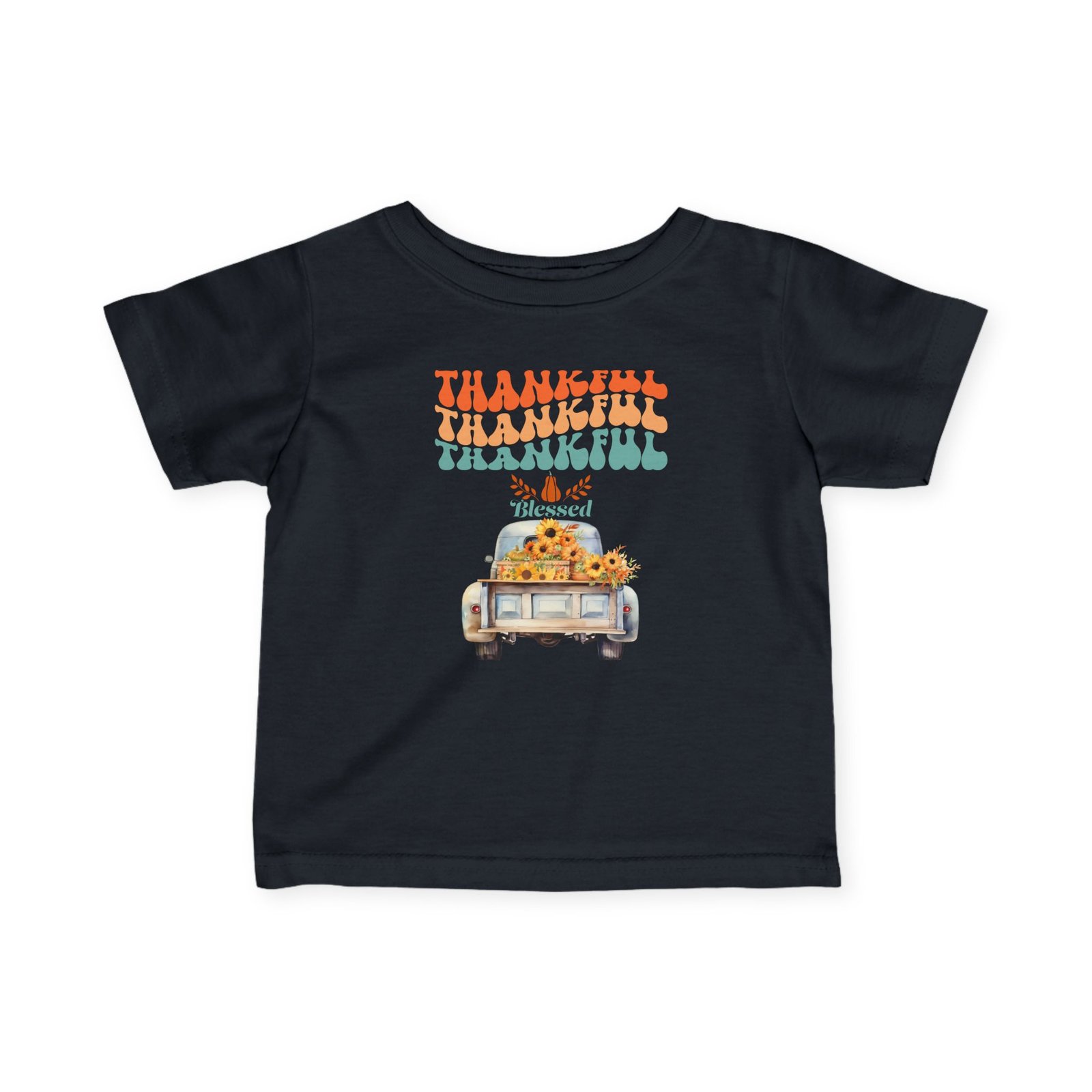 thankful infant t shirt, cute baby tee, thanksgiving outfit, fall baby clothing, holiday gift for infants, seasonal wear