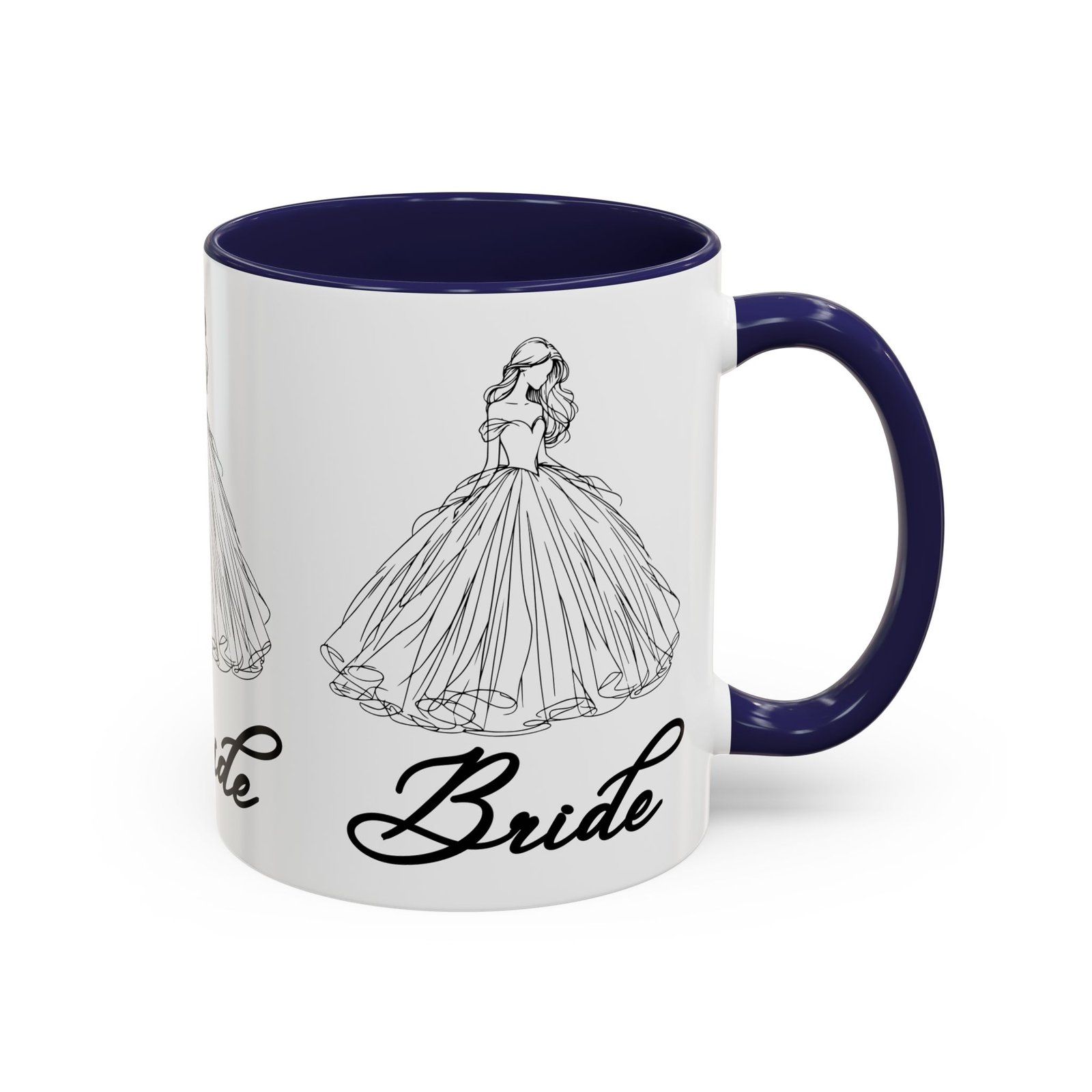 bride mug | elegant wedding dress design | bridal shower gift & keepsake