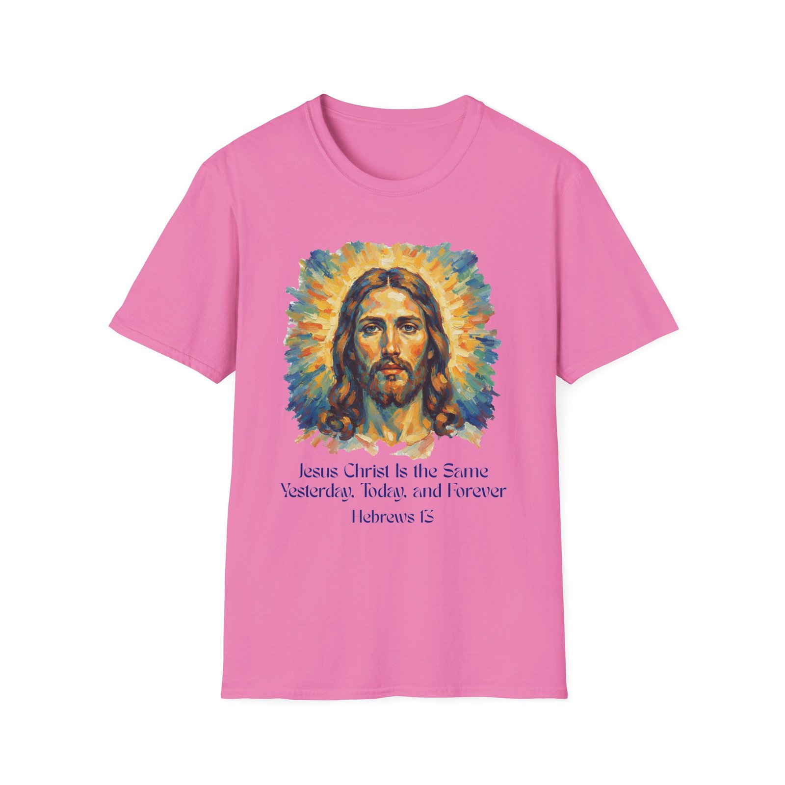 jesus christ graphic tee, unisex softstyle t shirt, faith apparel, inspirational gift, religious top
