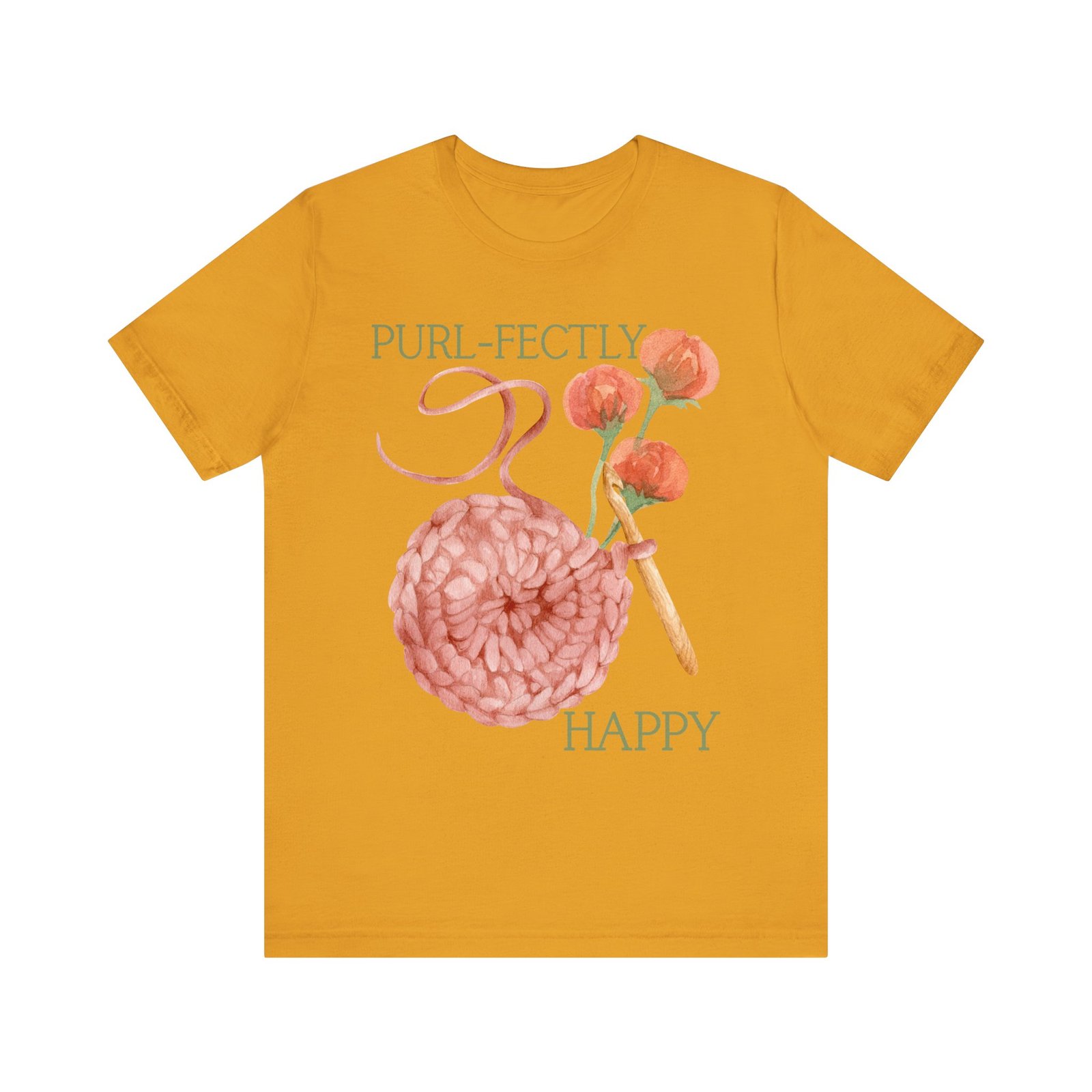 Purl-fectly Happy Crafting Joy Tee -Unisex Short Sleeve Shirt - Image 43
