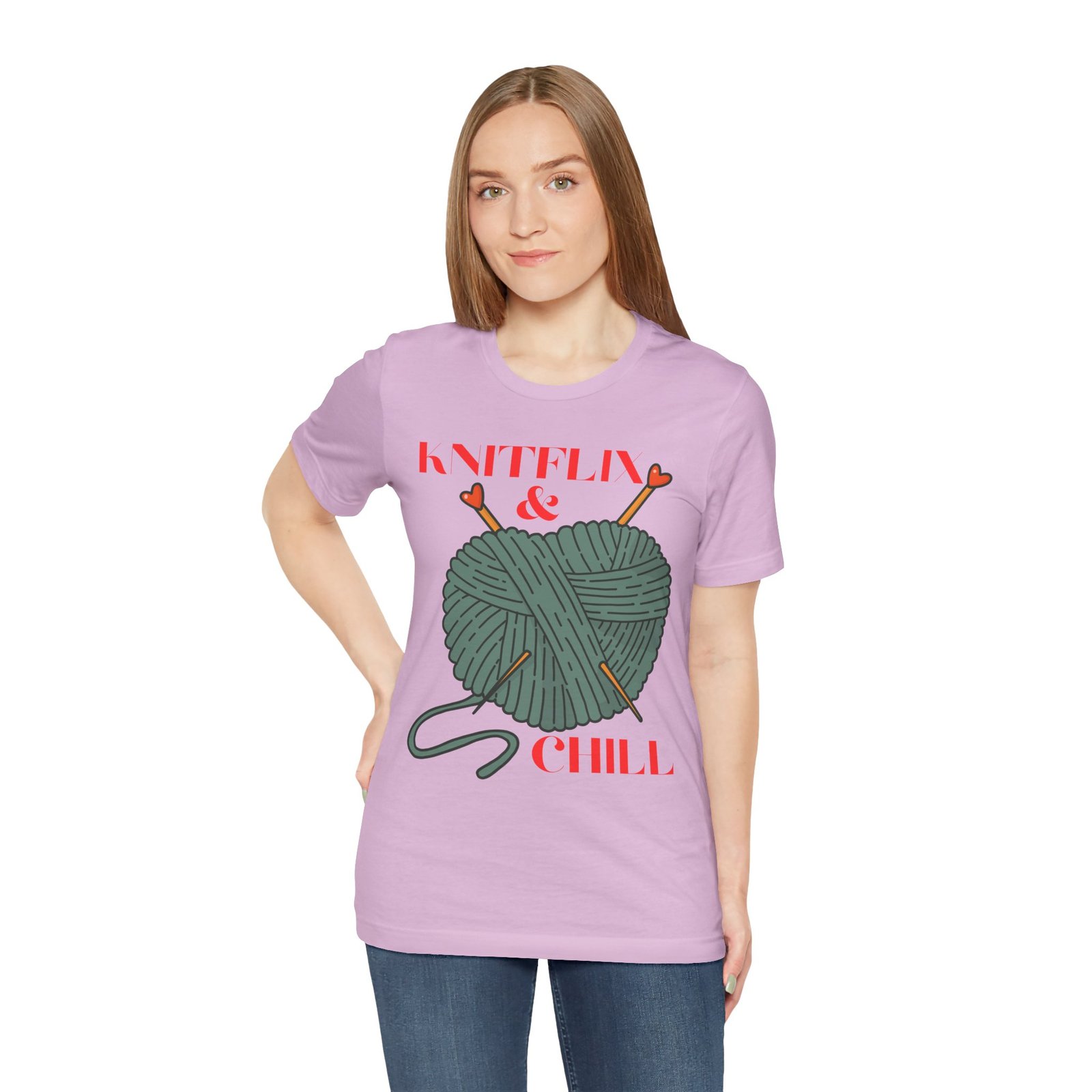 Knitflix & Chill Tee for Craft Lovers - Image 53
