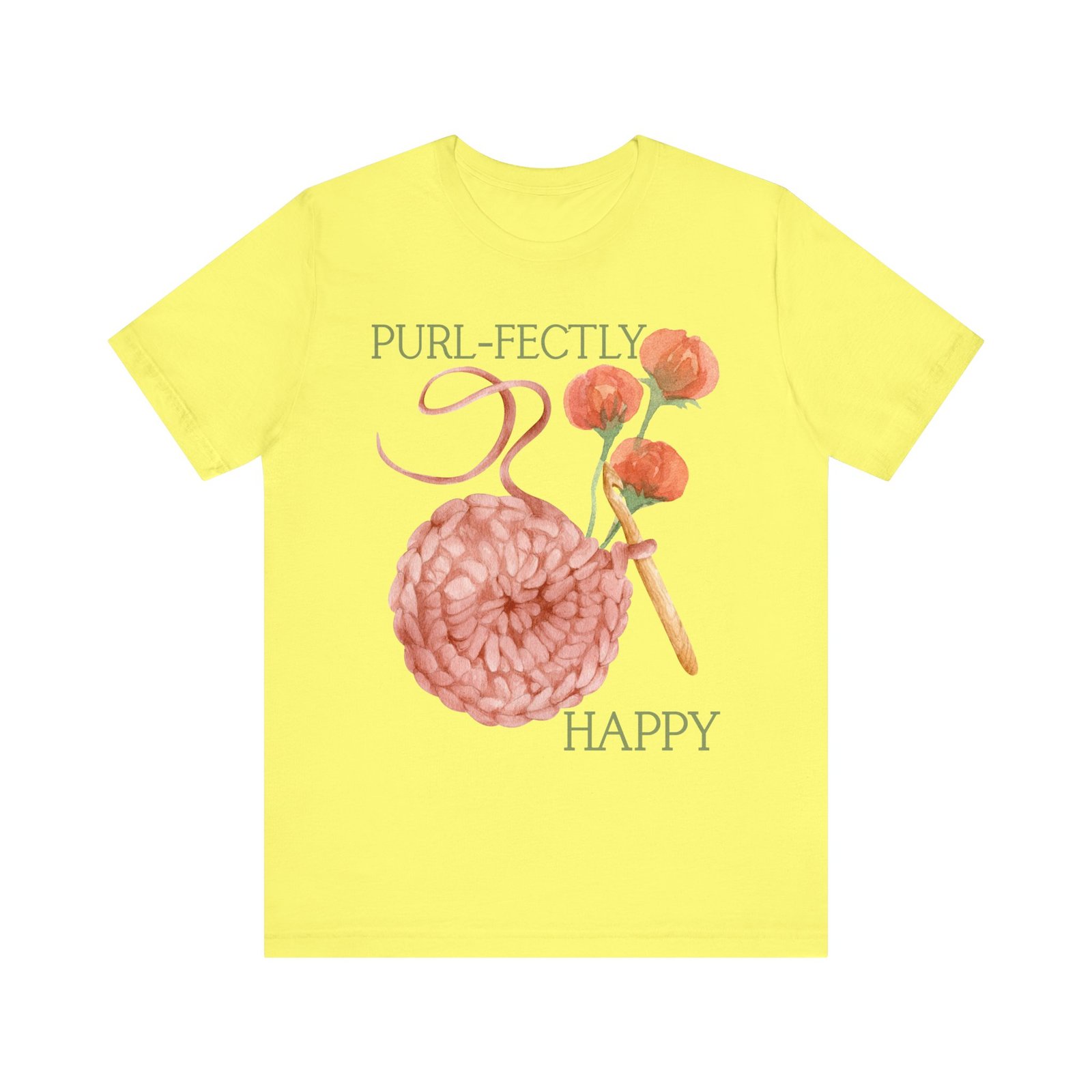 Purl-fectly Happy Crafting Joy Tee -Unisex Short Sleeve Shirt - Image 50