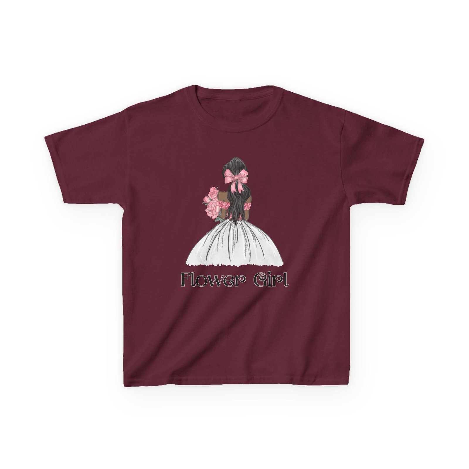 flower girl kids tee, cute floral t shirt for flower girls, wedding apparel, toddler gift, birthday outfit, spring fling top