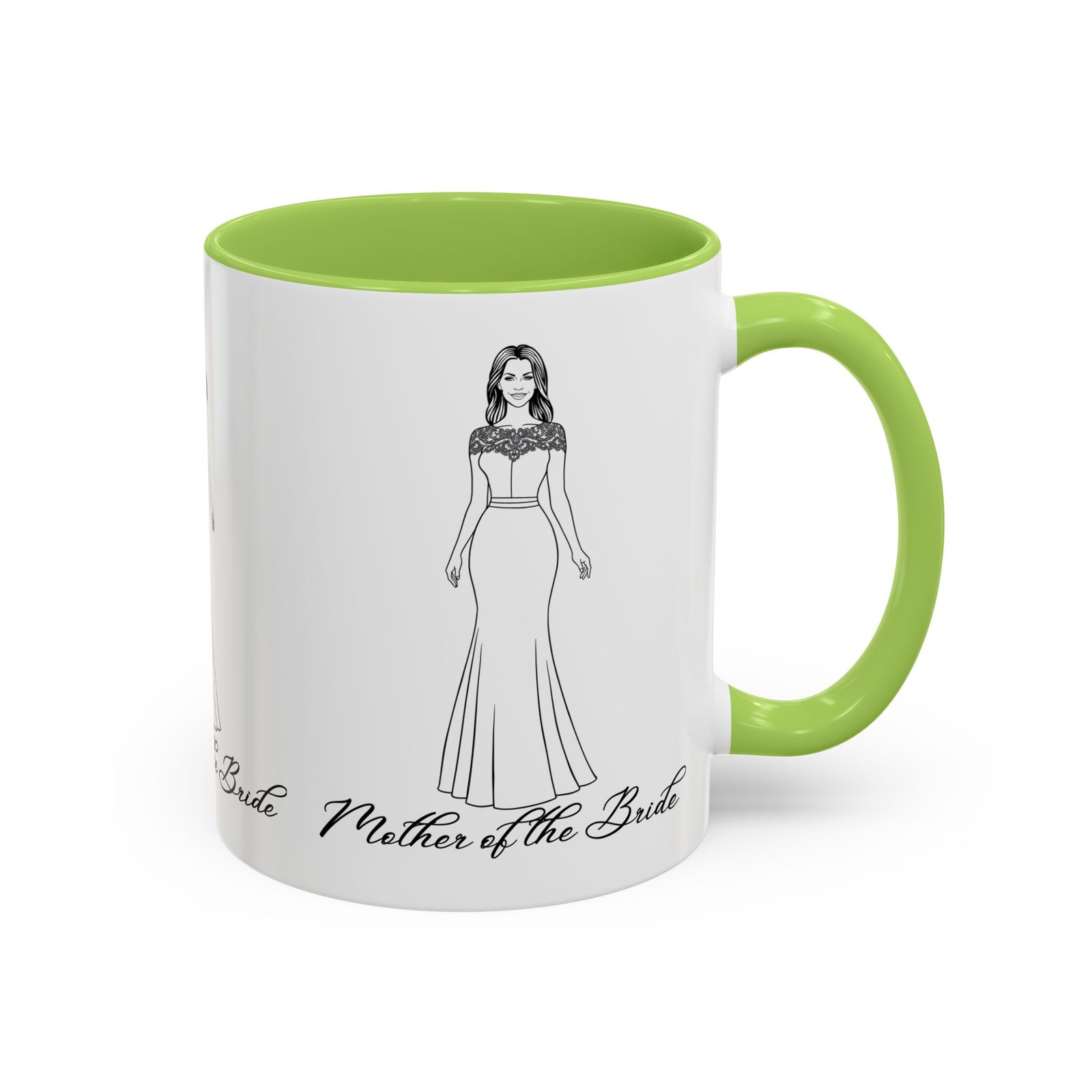 the mother of the bride accent coffee mug (11, 15oz)