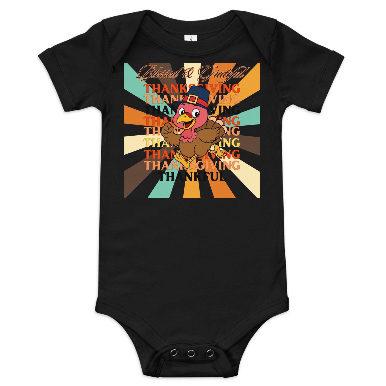 Blessed, Grateful and Thankful Baby short sleeve one piece - Image 2