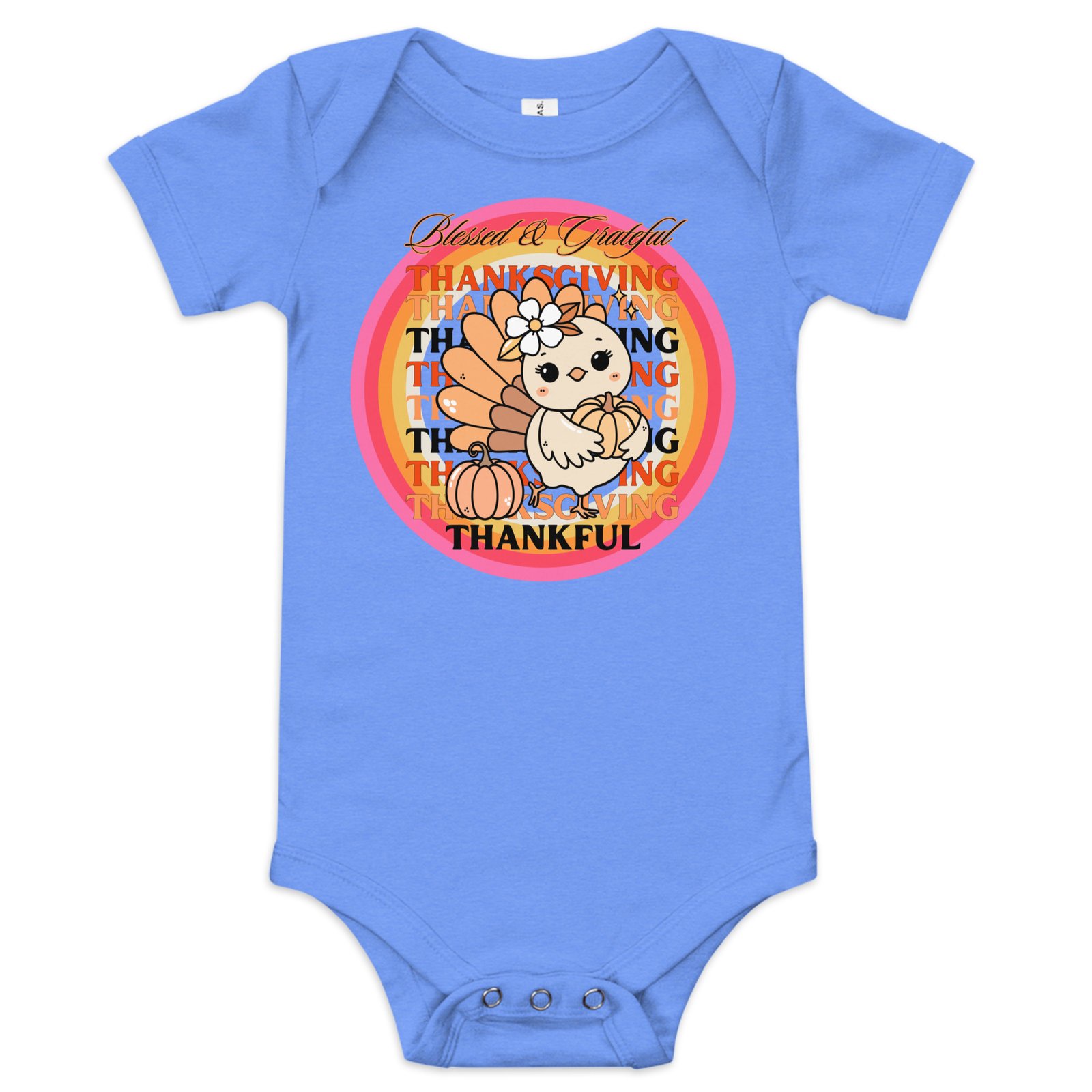 Blessed, Grateful and Thankful Baby short sleeve one piece - Image 4