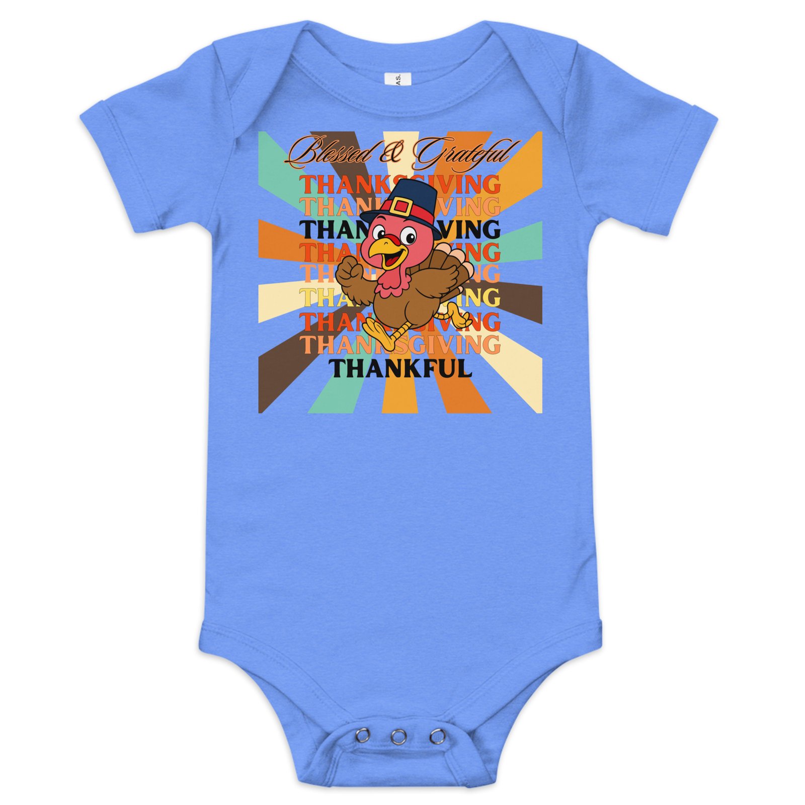 Blessed, Grateful and Thankful Baby short sleeve one piece - Image 4