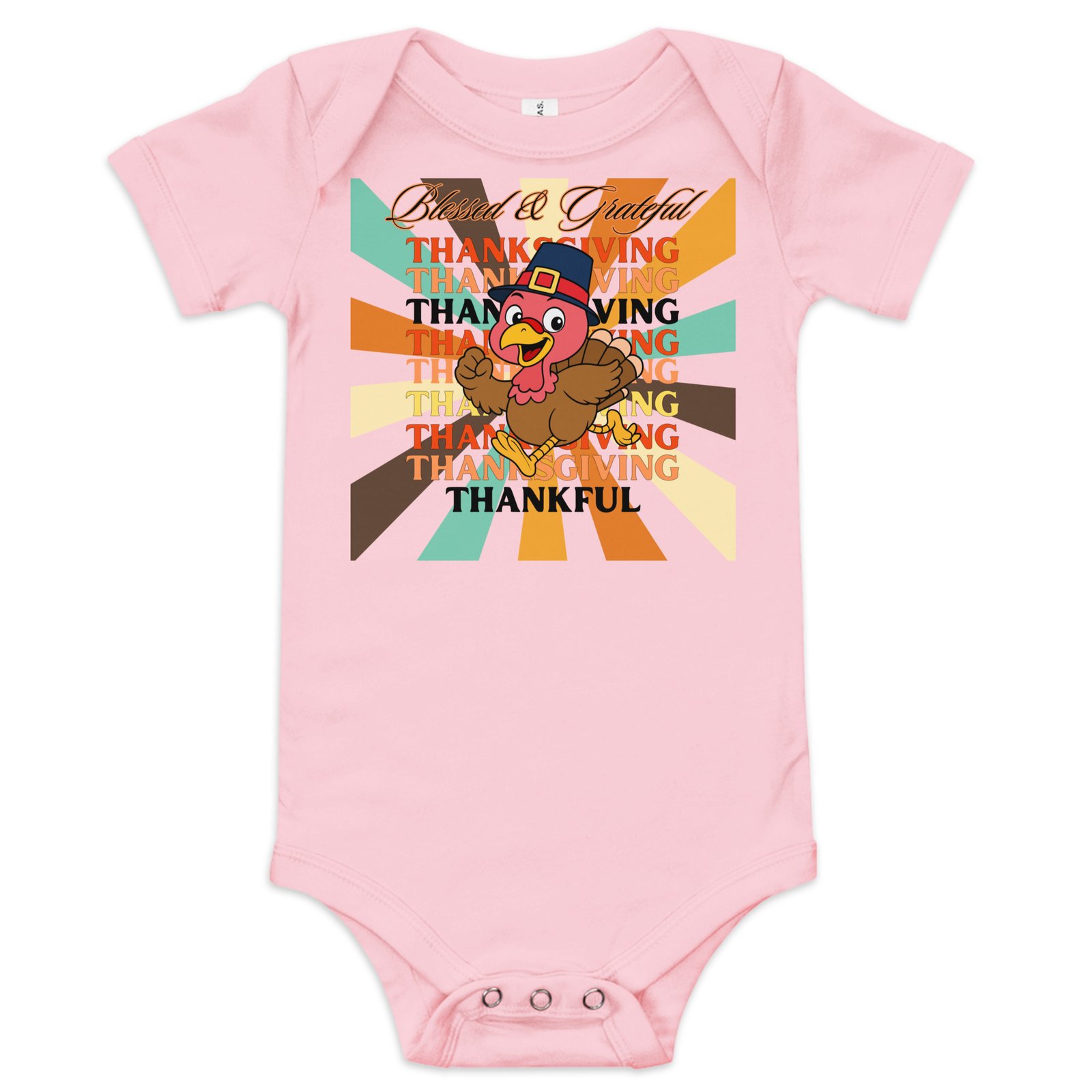 Blessed, Grateful and Thankful Baby short sleeve one piece - Image 5