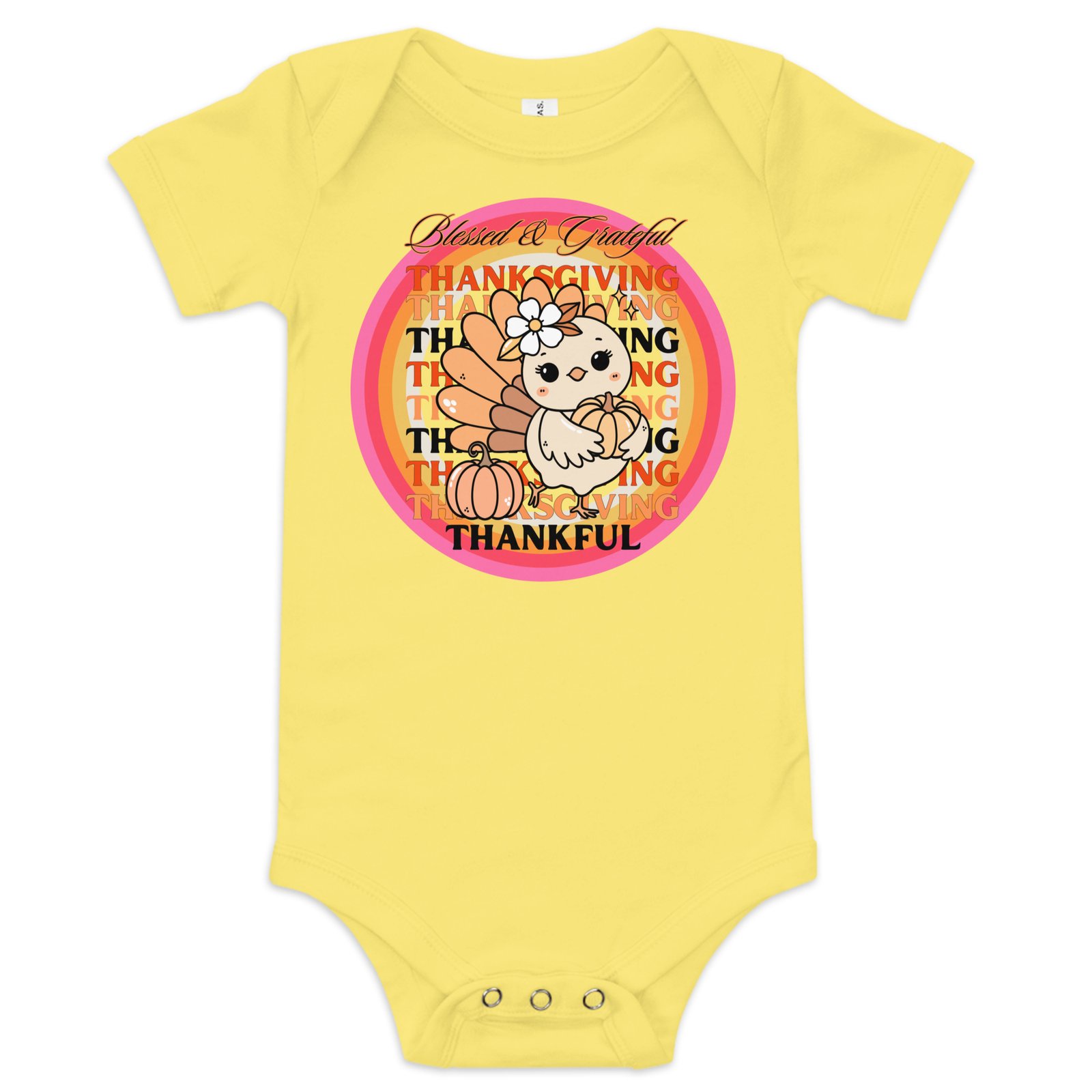 Blessed, Grateful and Thankful Baby short sleeve one piece - Image 7