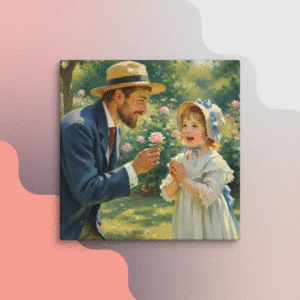 A Father’s Gift Canvas Art Print 14x14