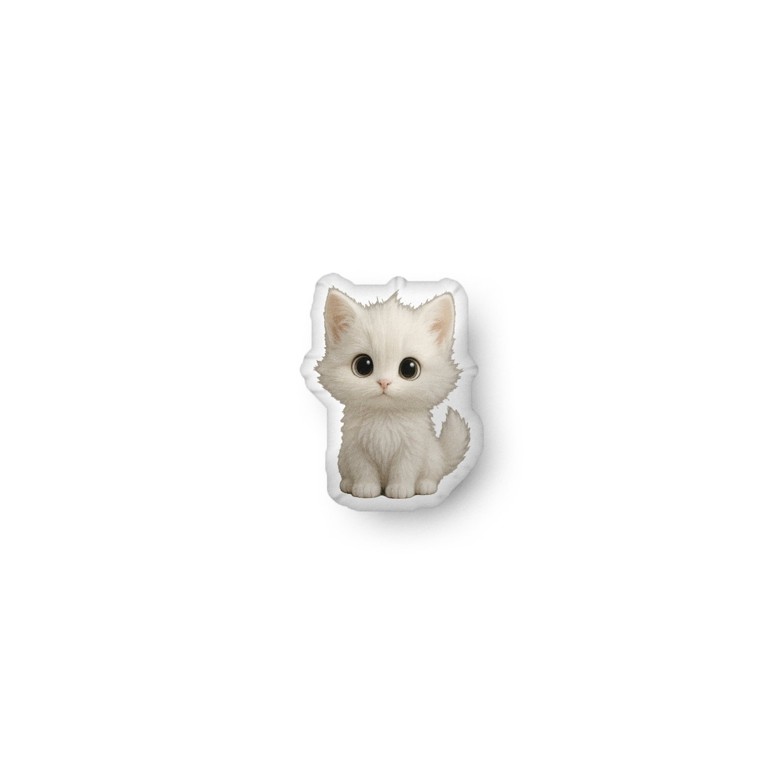 White Kitten Decorative Pillow - Image 2