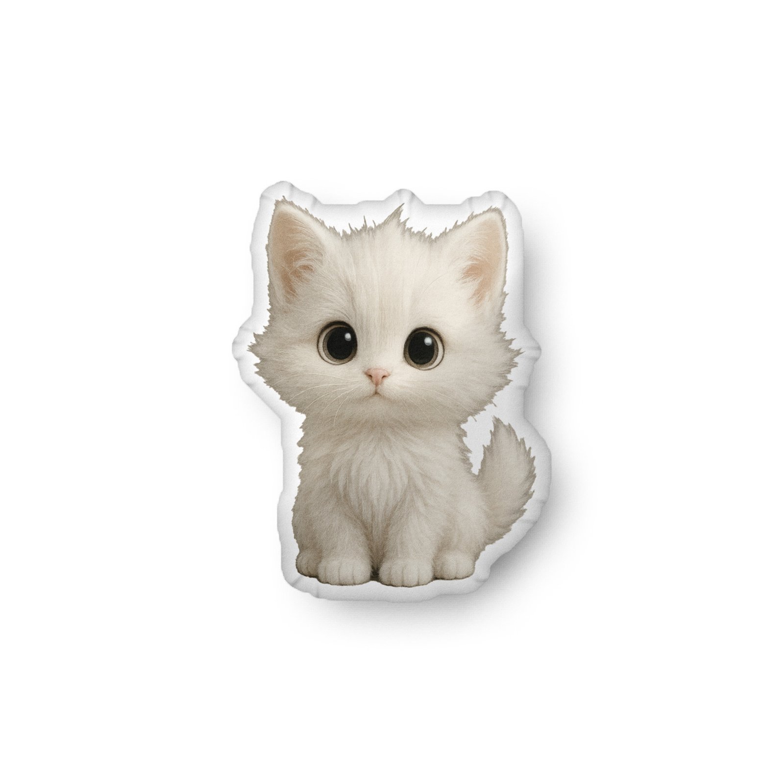 White Kitten Decorative Pillow - Image 3
