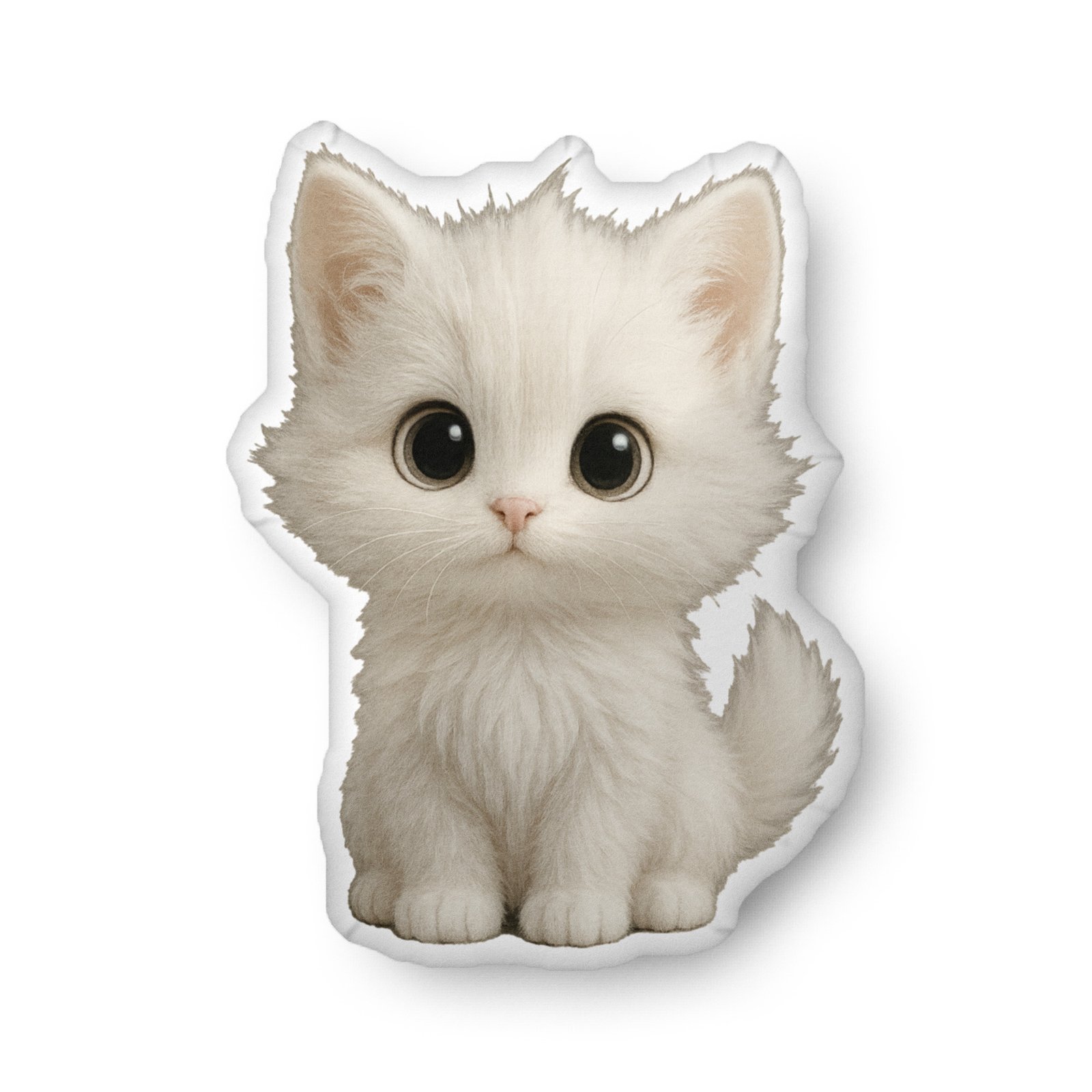 White Kitten Decorative Pillow