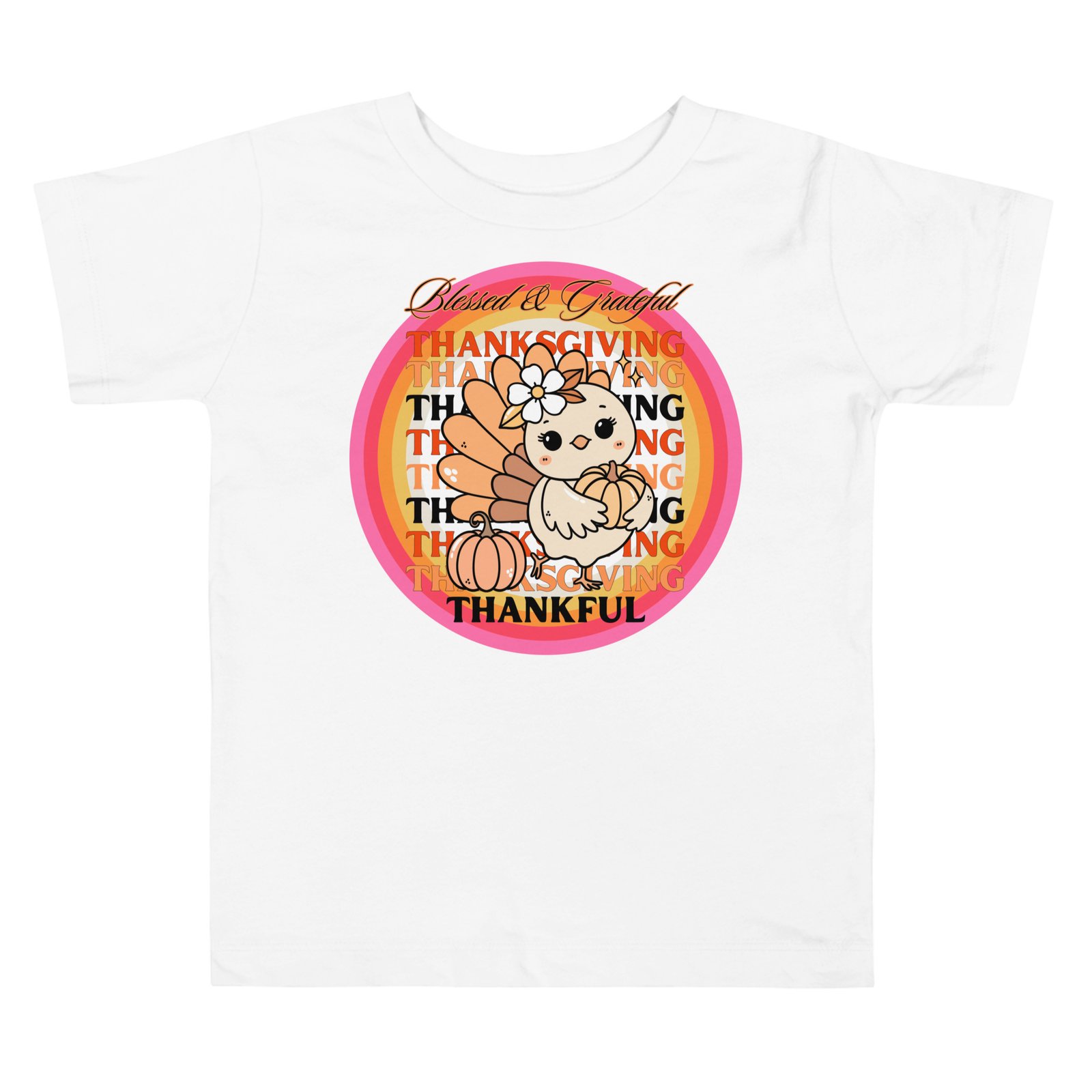 Blessed, Grateful and Thankful Toddler Short Sleeve Tee - Image 5