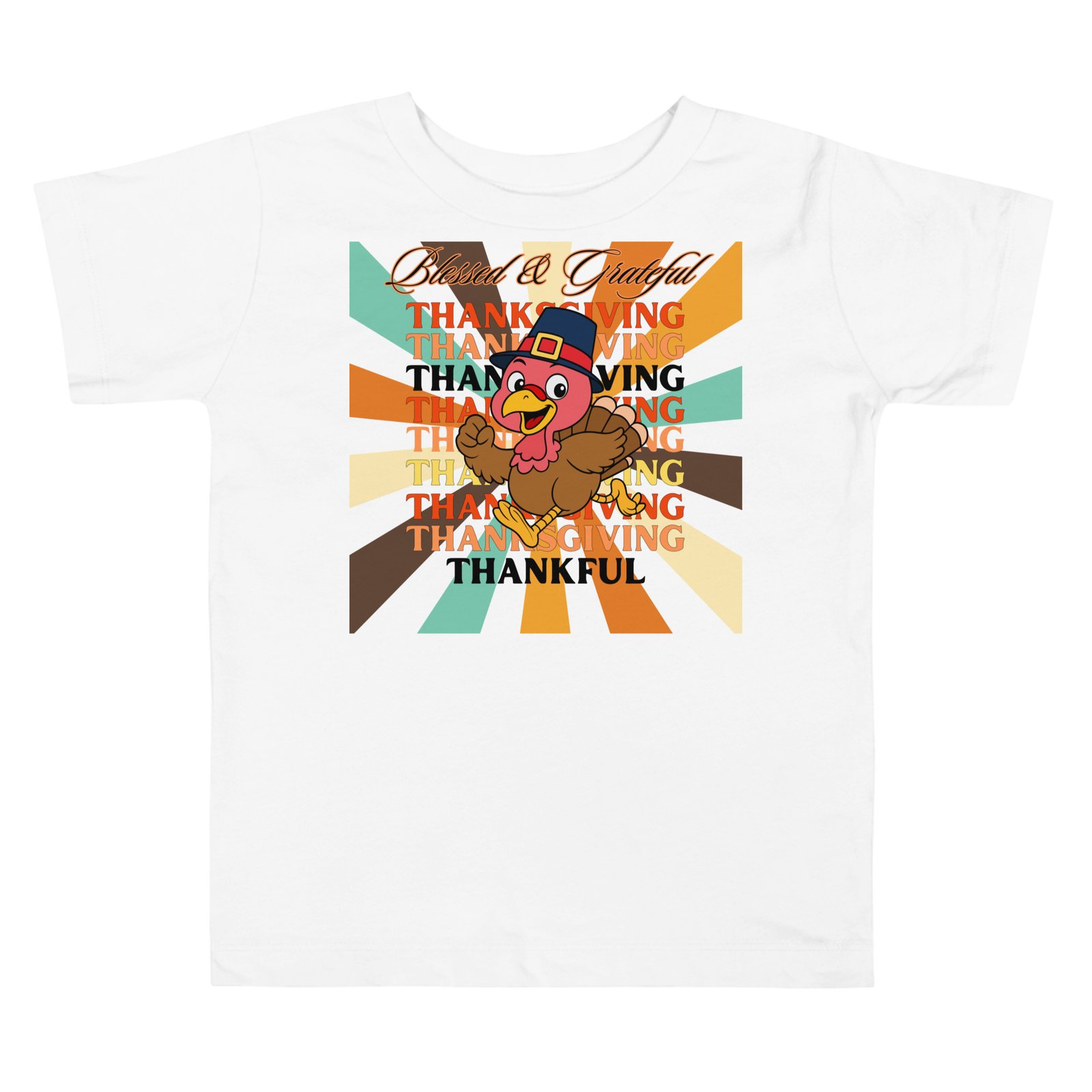 Blessed,Grateful and Thankful Toddler Short Sleeve Tee - Image 3