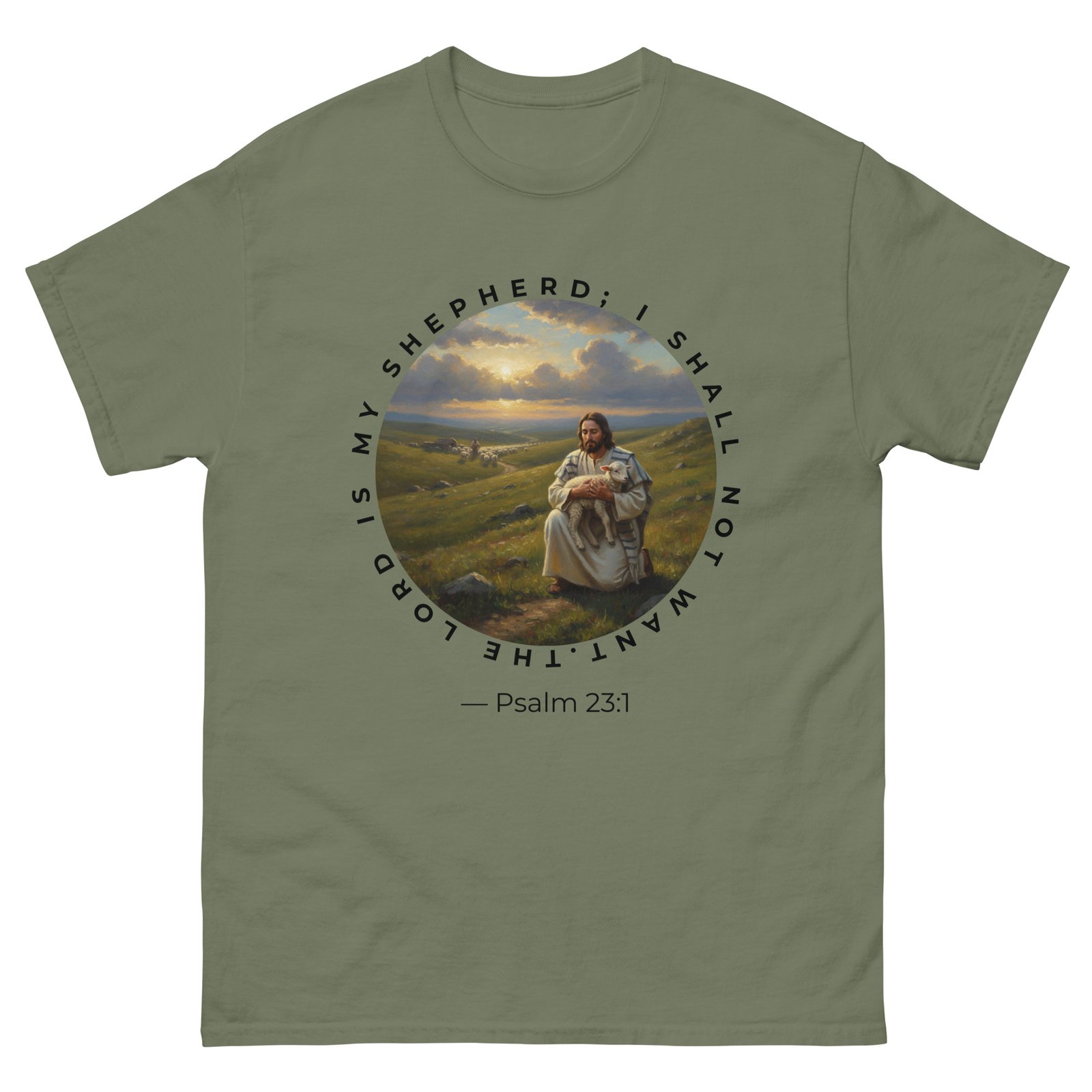 “Christian T-Shirt – ‘The Lord Is My Shepherd Psalm 23:1’” - Image 5