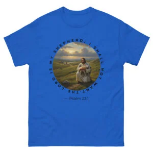“Christian T-Shirt – ‘The Lord Is My Shepherd Psalm 23:1’”