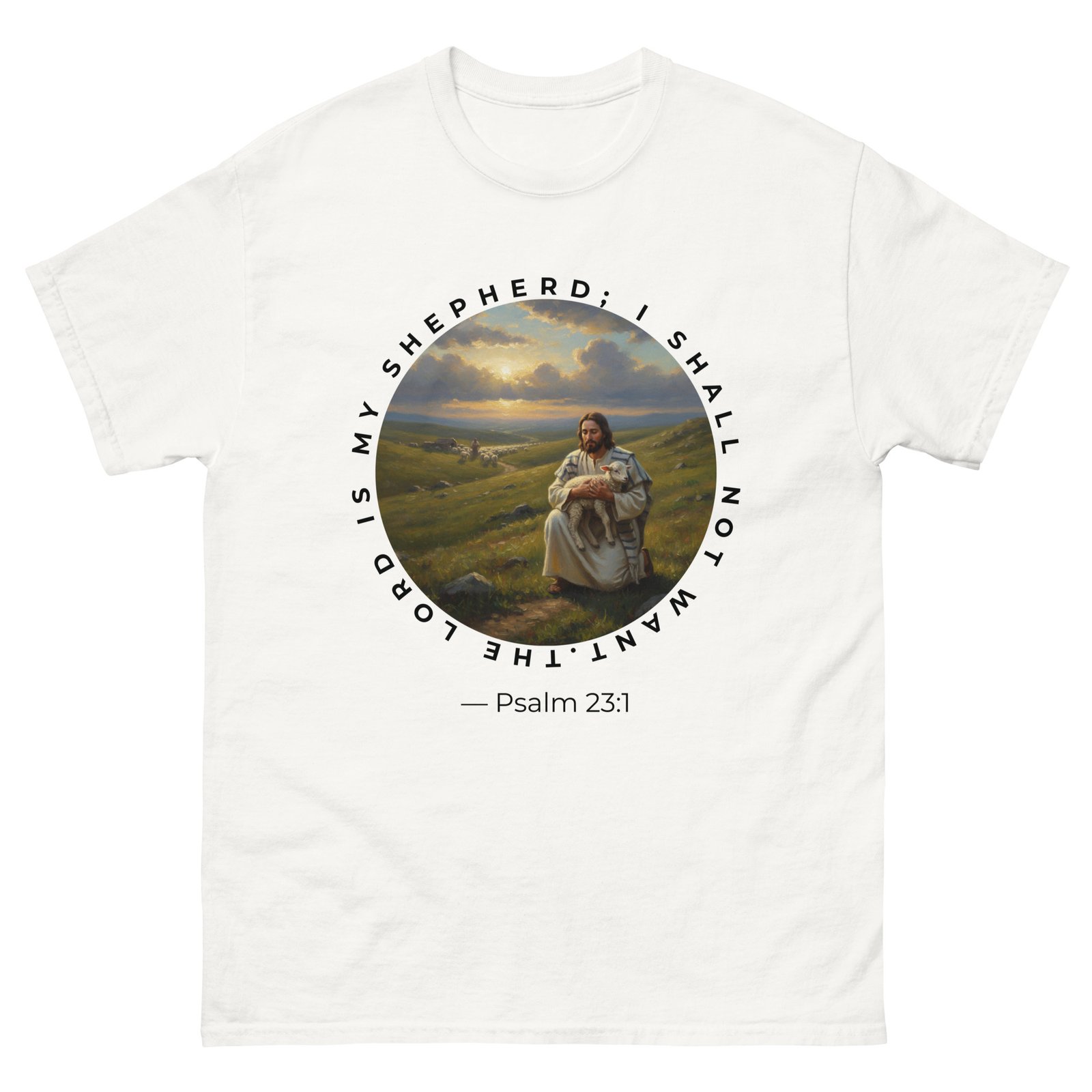“Christian T-Shirt – ‘The Lord Is My Shepherd Psalm 23:1’” - Image 8