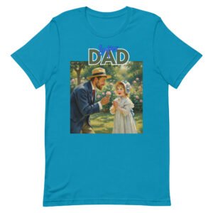 Super Dad- Picture of Father giving daughter a rose-Unisex t-shirt