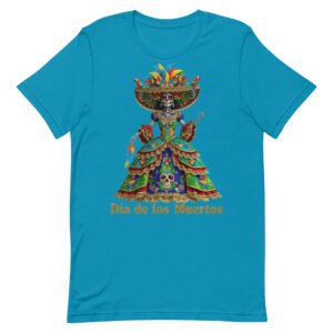 Dia de los Muertos Peacock theme Unisex t-shirt