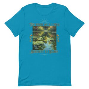 The Frog on a Lotus-Serenity at Dawn-Unisex t-shirt